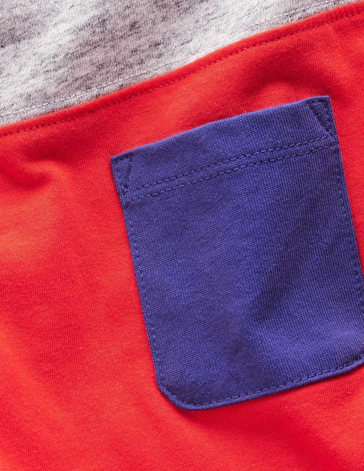 Colourblock T-shirt-Poppy Red Colourblock - Image 3