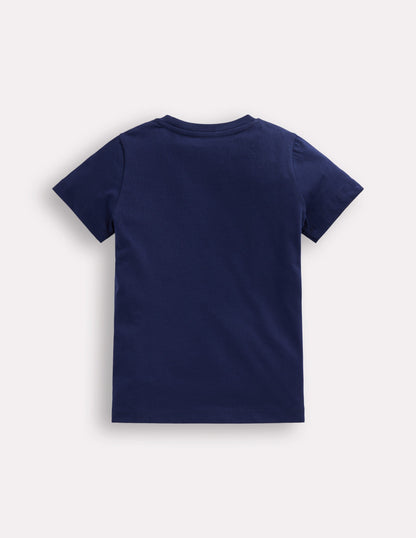 Short Sleeve GITD T-shirt-College Navy Snakes