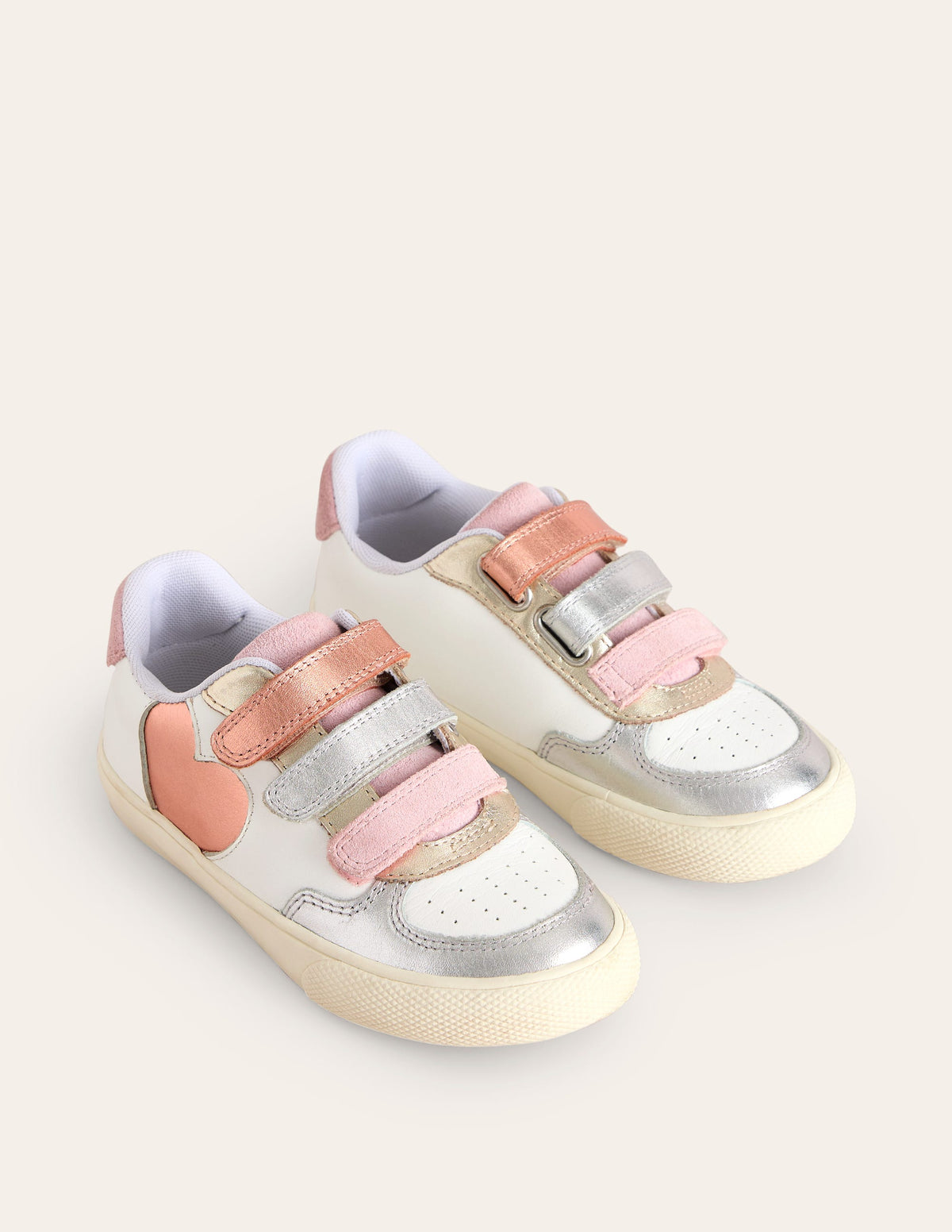 Leather Low Tops-Multi Metallic Heart - Image 2