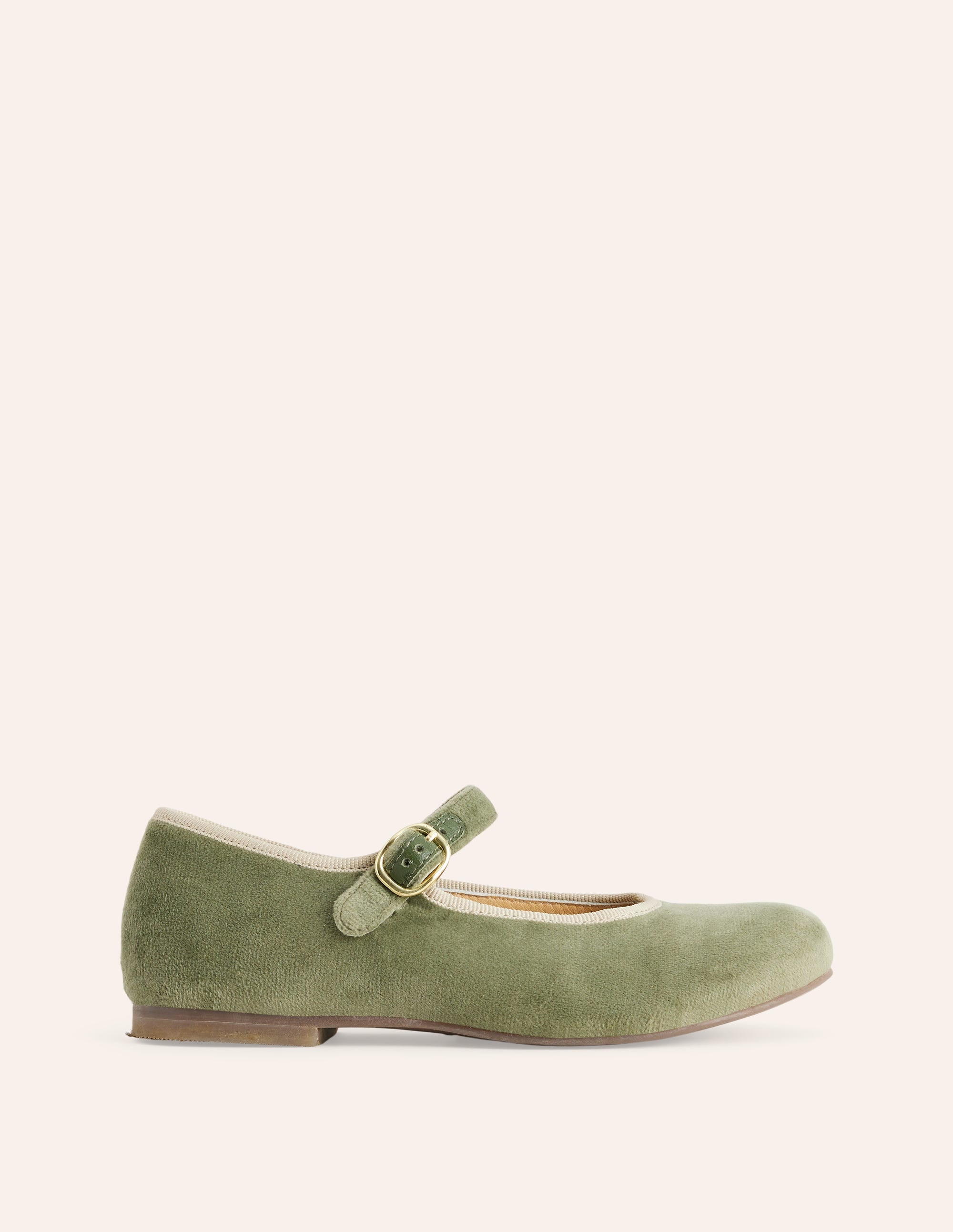 Velvet Mary Janes-Leaf Green - Image 1