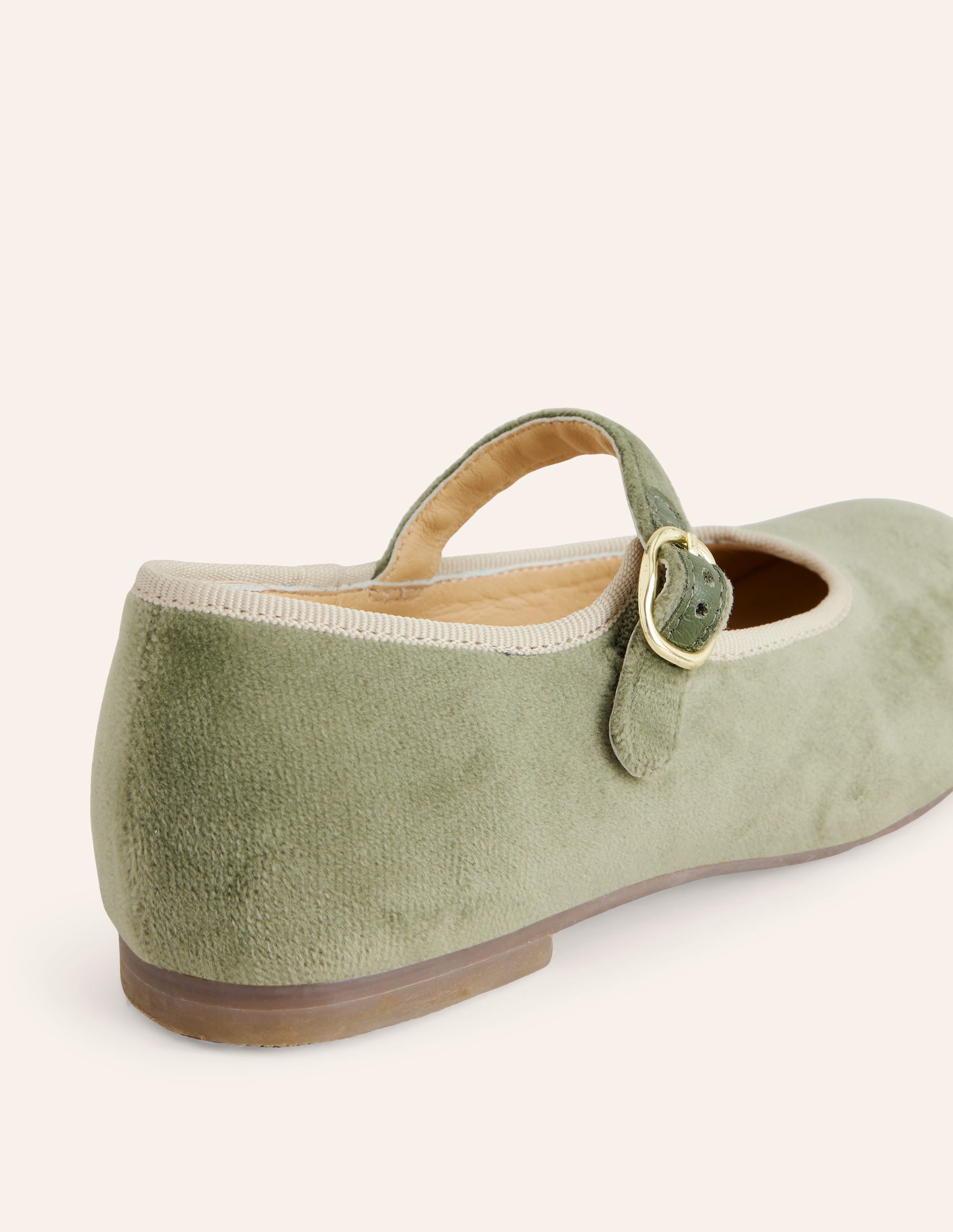 Velvet Mary Janes-Leaf Green - Image 3