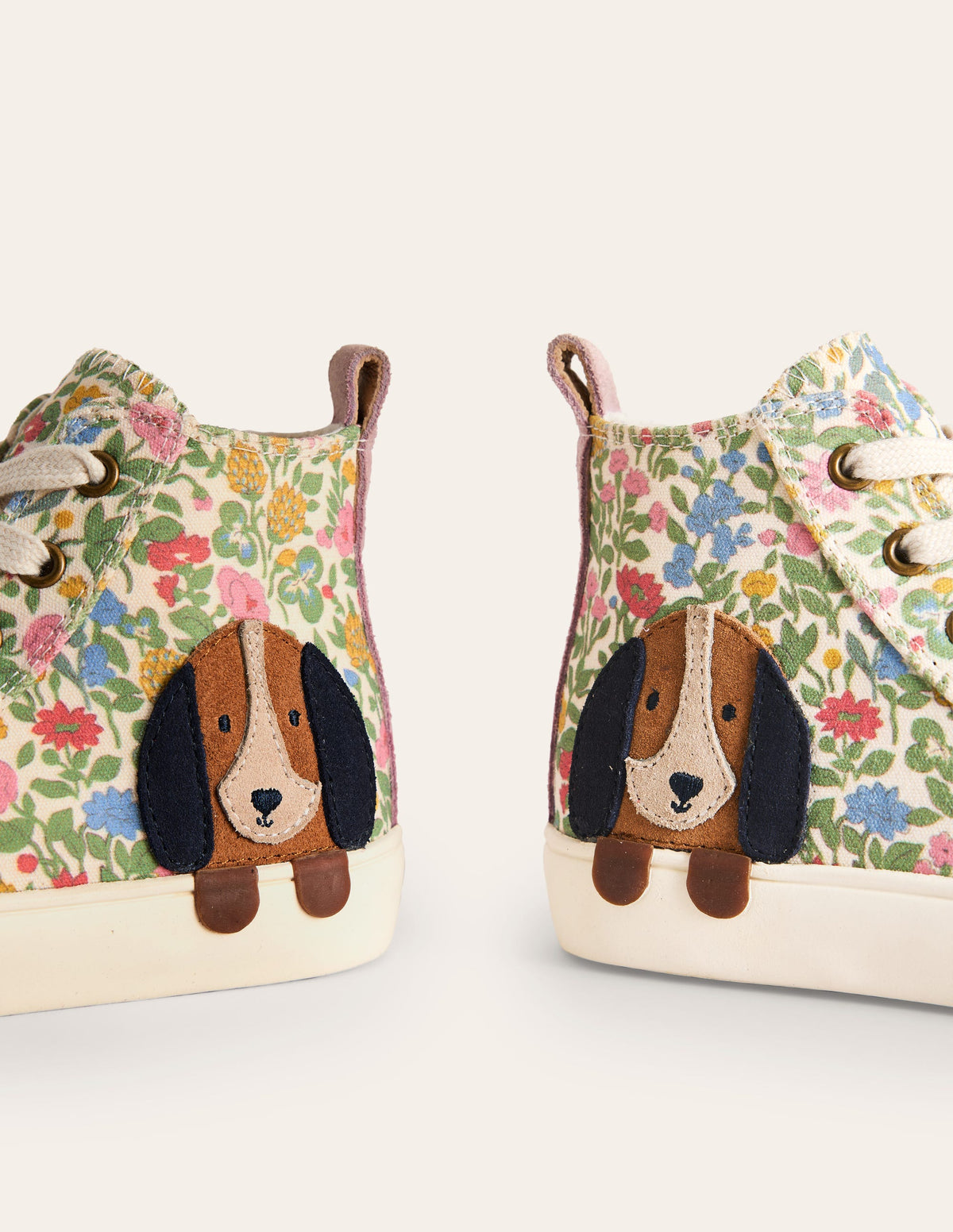Applique Canvas High Top-Multi Floral Dog - Image 3
