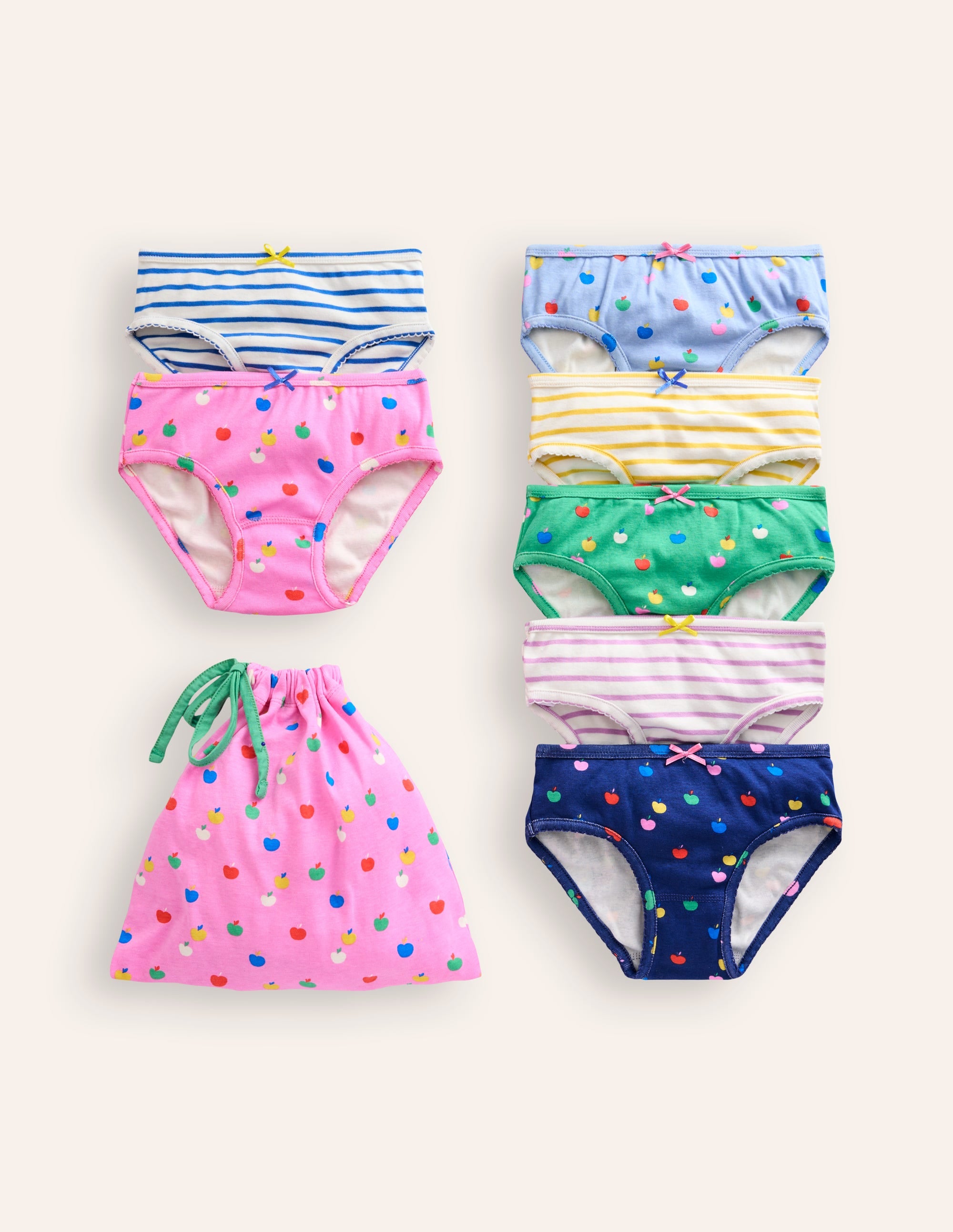 7 Pack Underwear-Multi Apples - Image 1