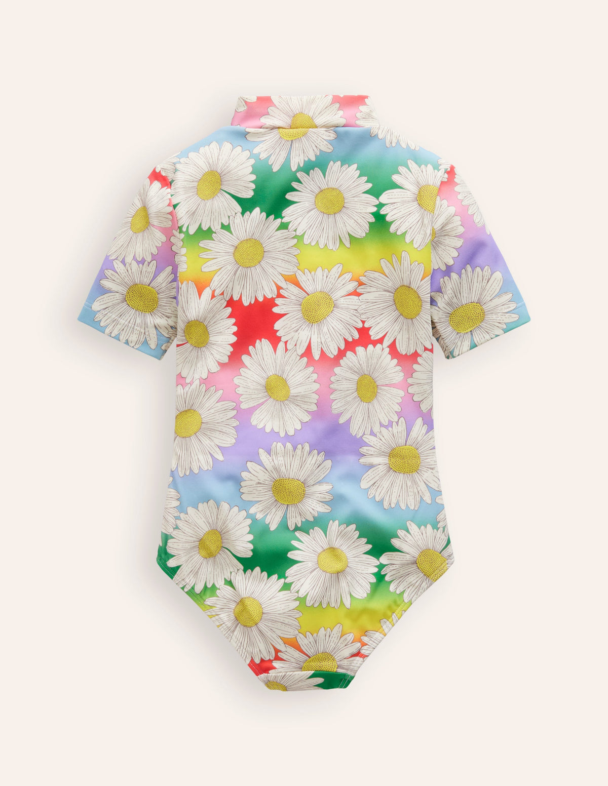 Short-sleeved Swimsuit-Multi Ombre Daisy - Image 2