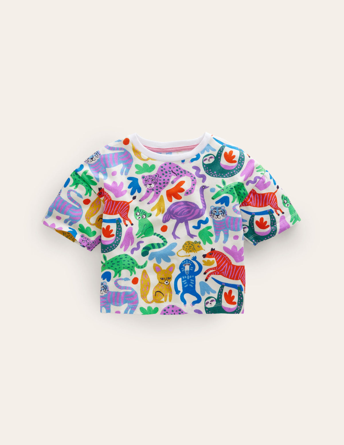 Relaxed T-shirt-Multi Safari Friends-1