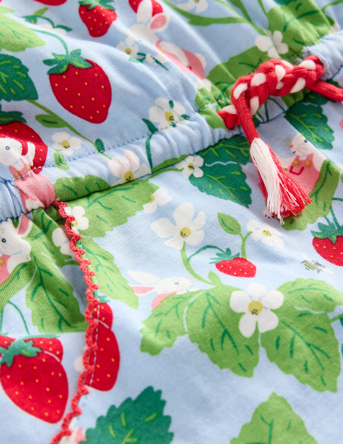 Printed Jersey Romper-Strawberry Field - Image 3