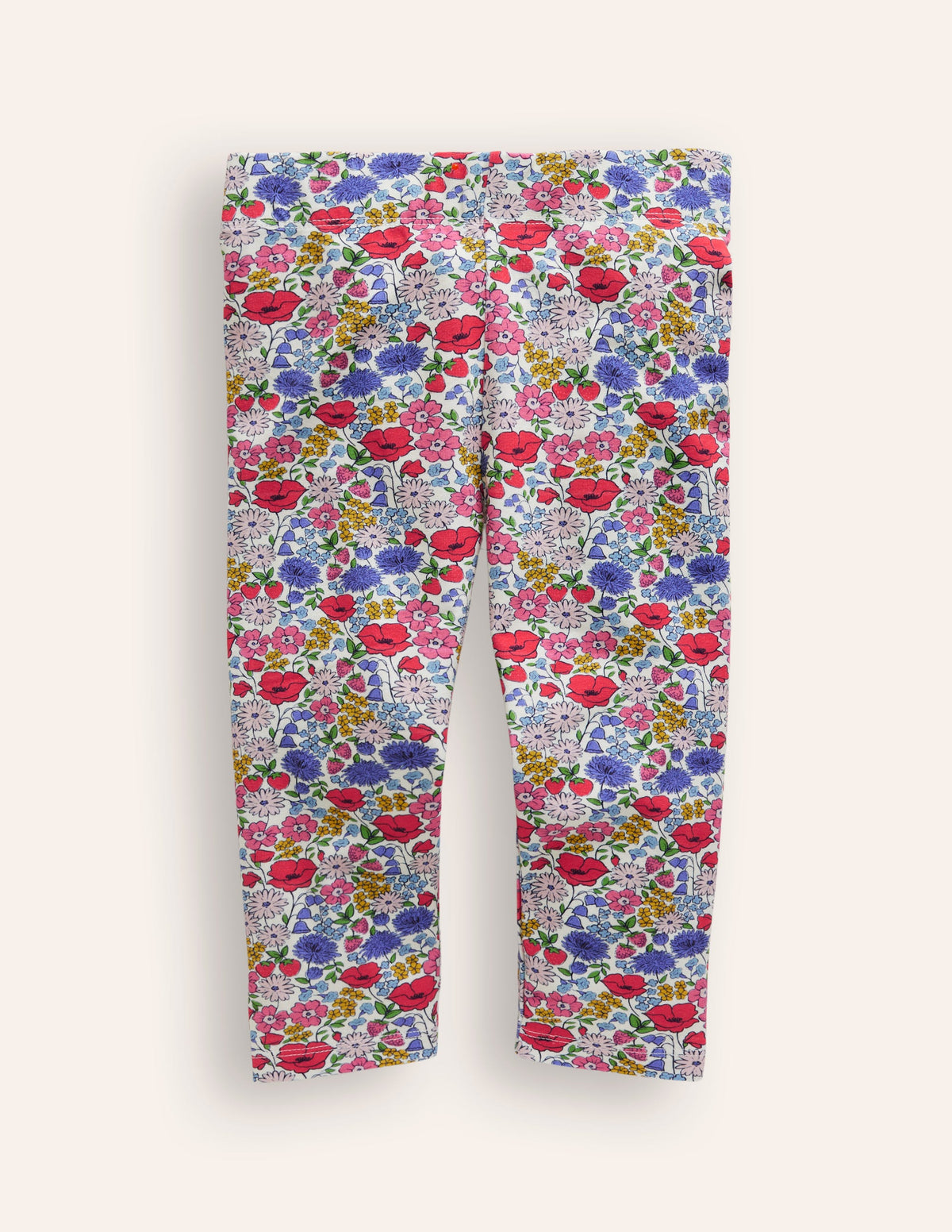 Fun Cropped Leggings-Multi Flowerbed-1