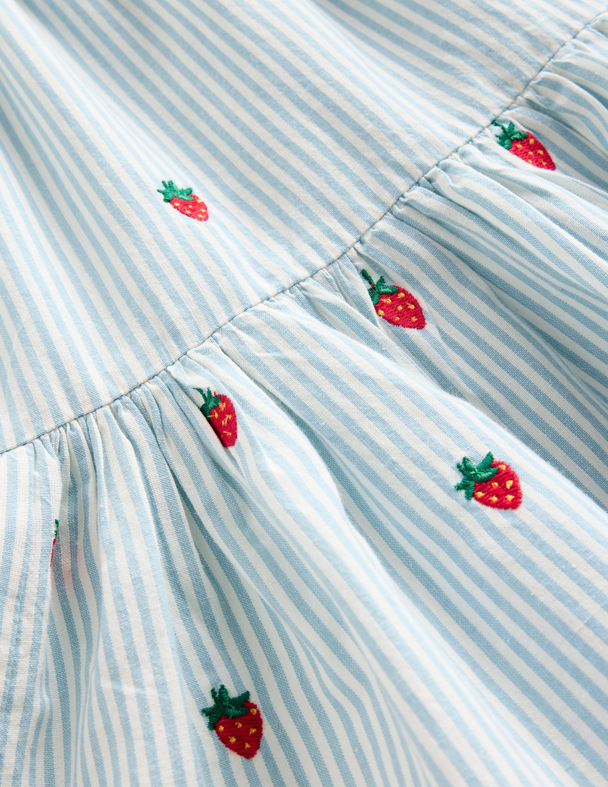 Tiered Twirly Sundress-Vintage Blue/ Ivory Strawberry-3