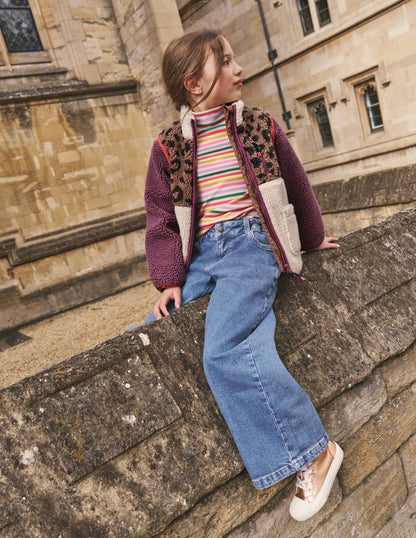 Wide Leg Pants-Mid Vintage Blue