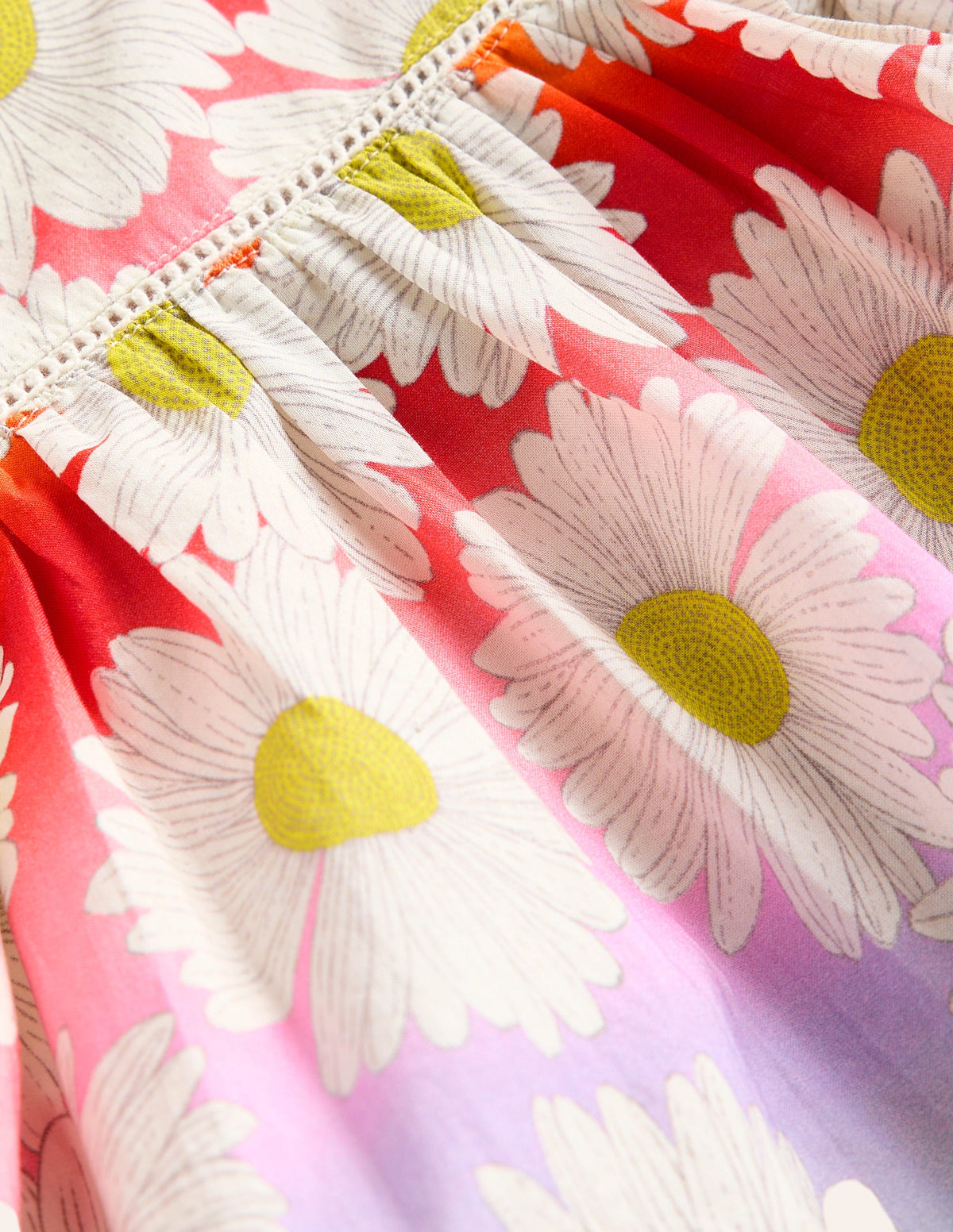 Lightweight Vacation Dress-Multi Ombre Daisy - Image 3