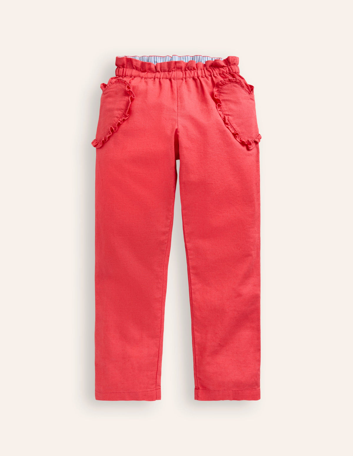 Heart Pocket Pull On Pants-Jam Red - Image 1