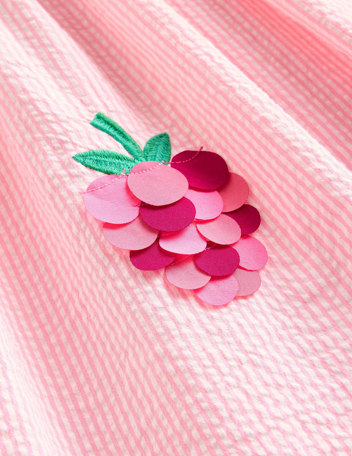 Flutter Fruit Dress-Formica Pink/ Ivory Raspberry - Image 3