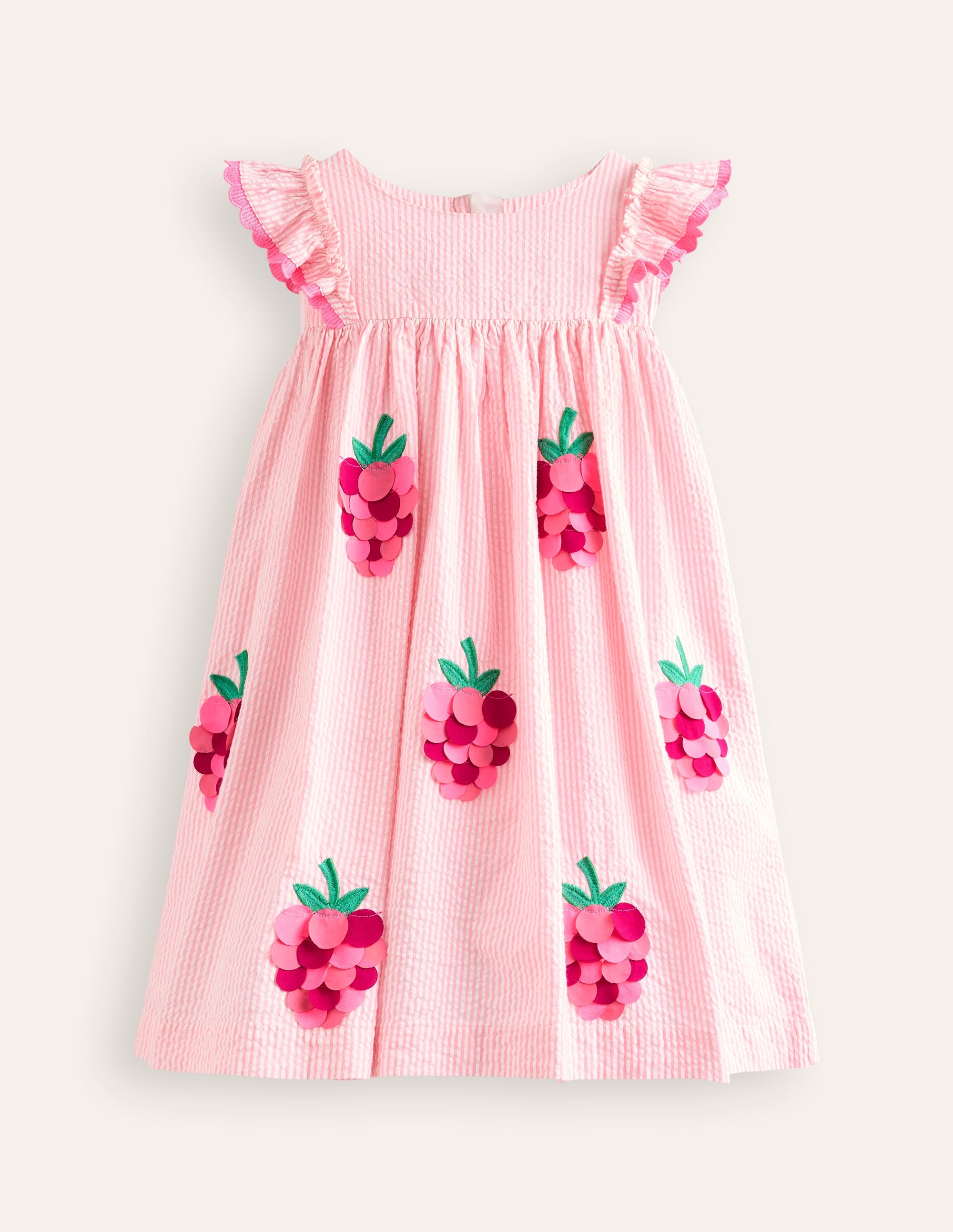 Flutter Fruit Dress-Formica Pink/ Ivory Raspberry - Image 1