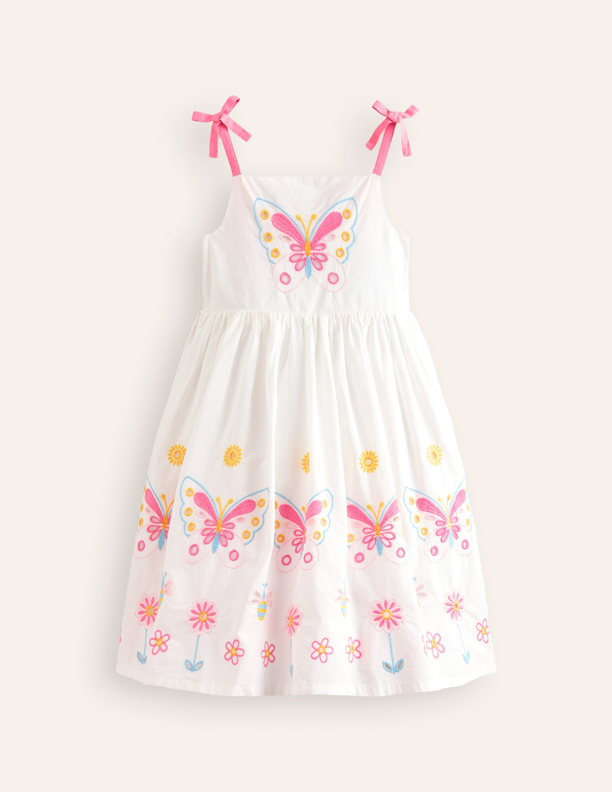 Broderie Butterflies Dress-Vanilla Pod Ivory - Image 1