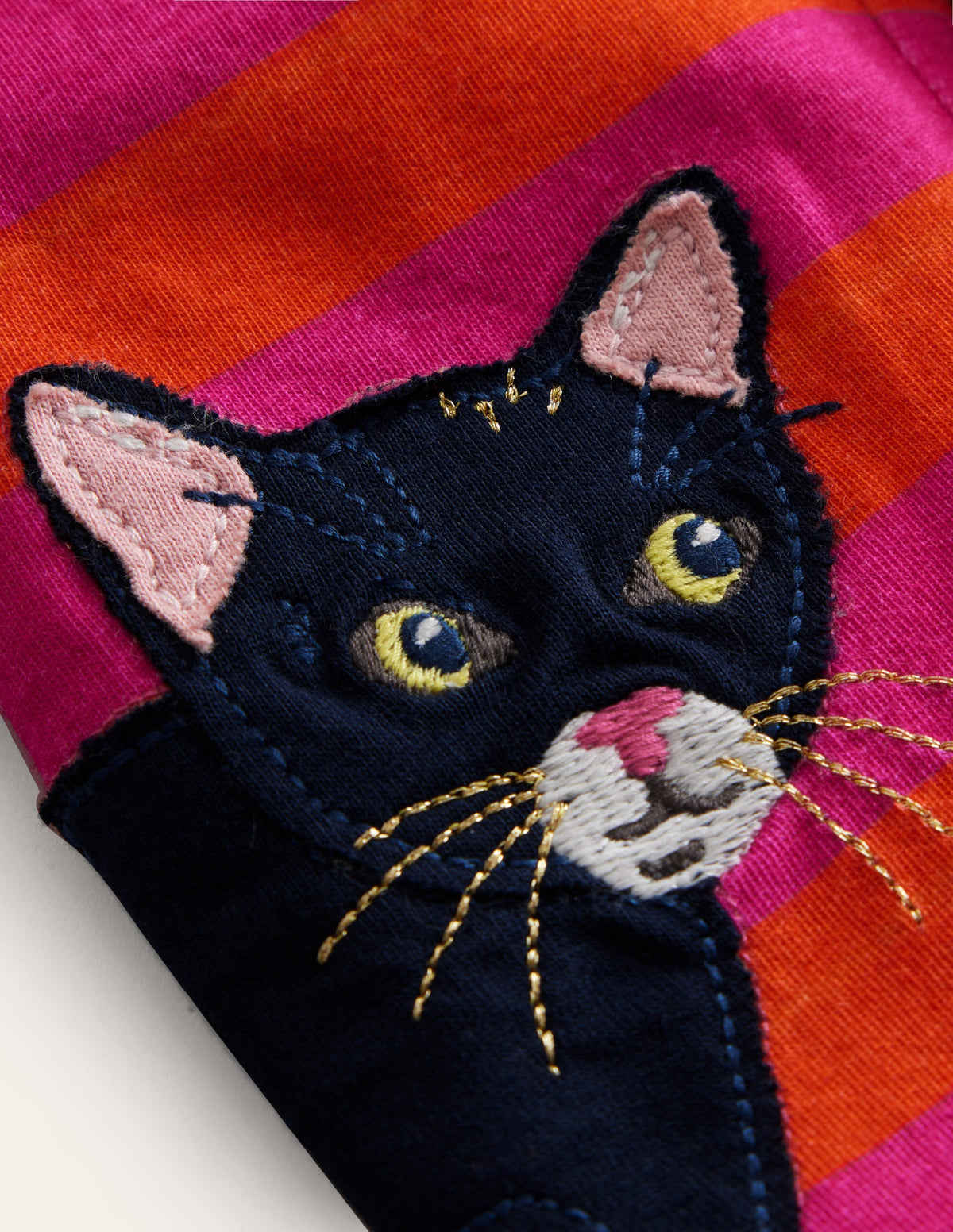 Appliqué Leggings-Pink/ Orange Cats - Image 3