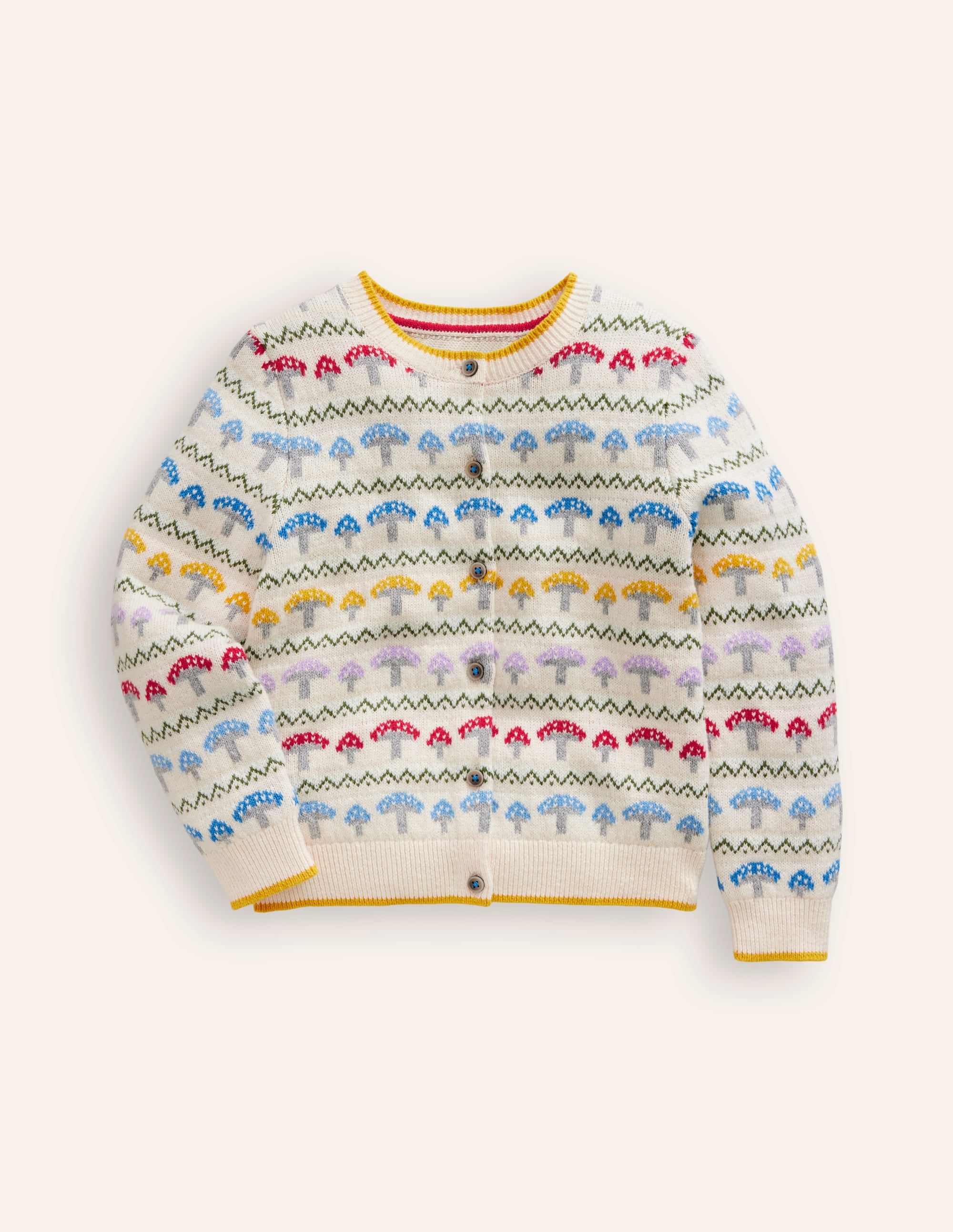 Edie Fair Isle Cardigan-Ecru Toadstool Fair Isle - Image 1