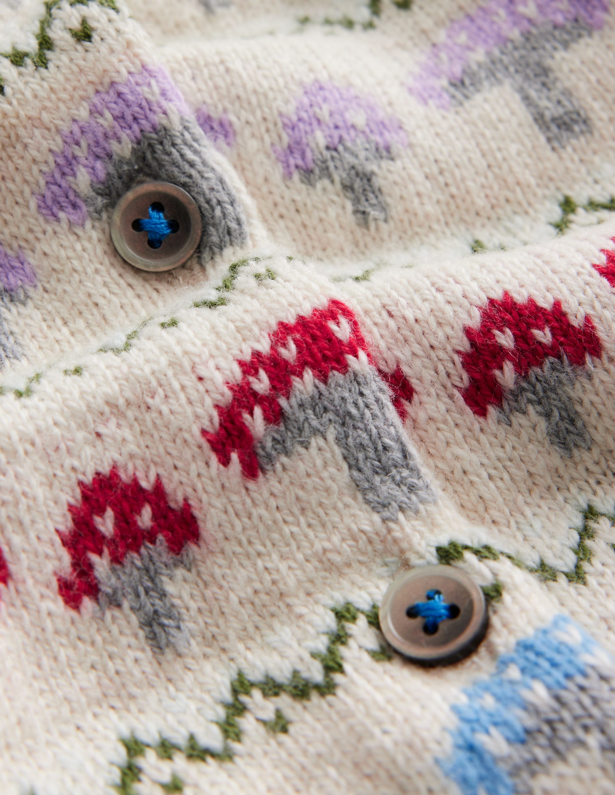 Edie Fair Isle Cardigan-Ecru Toadstool Fair Isle - Image 3