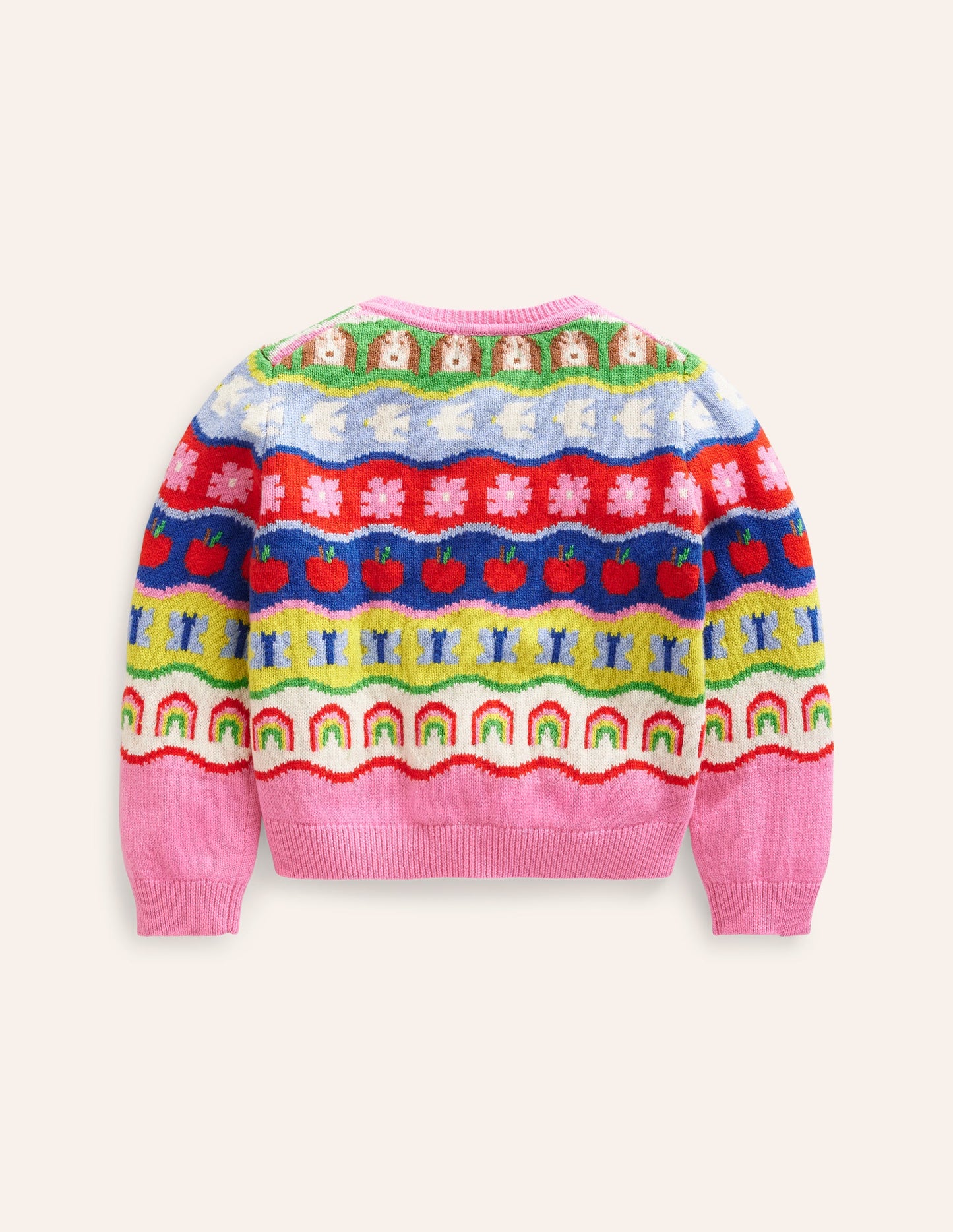 Edie Fair Isle Cardigan-Multi Rainbow