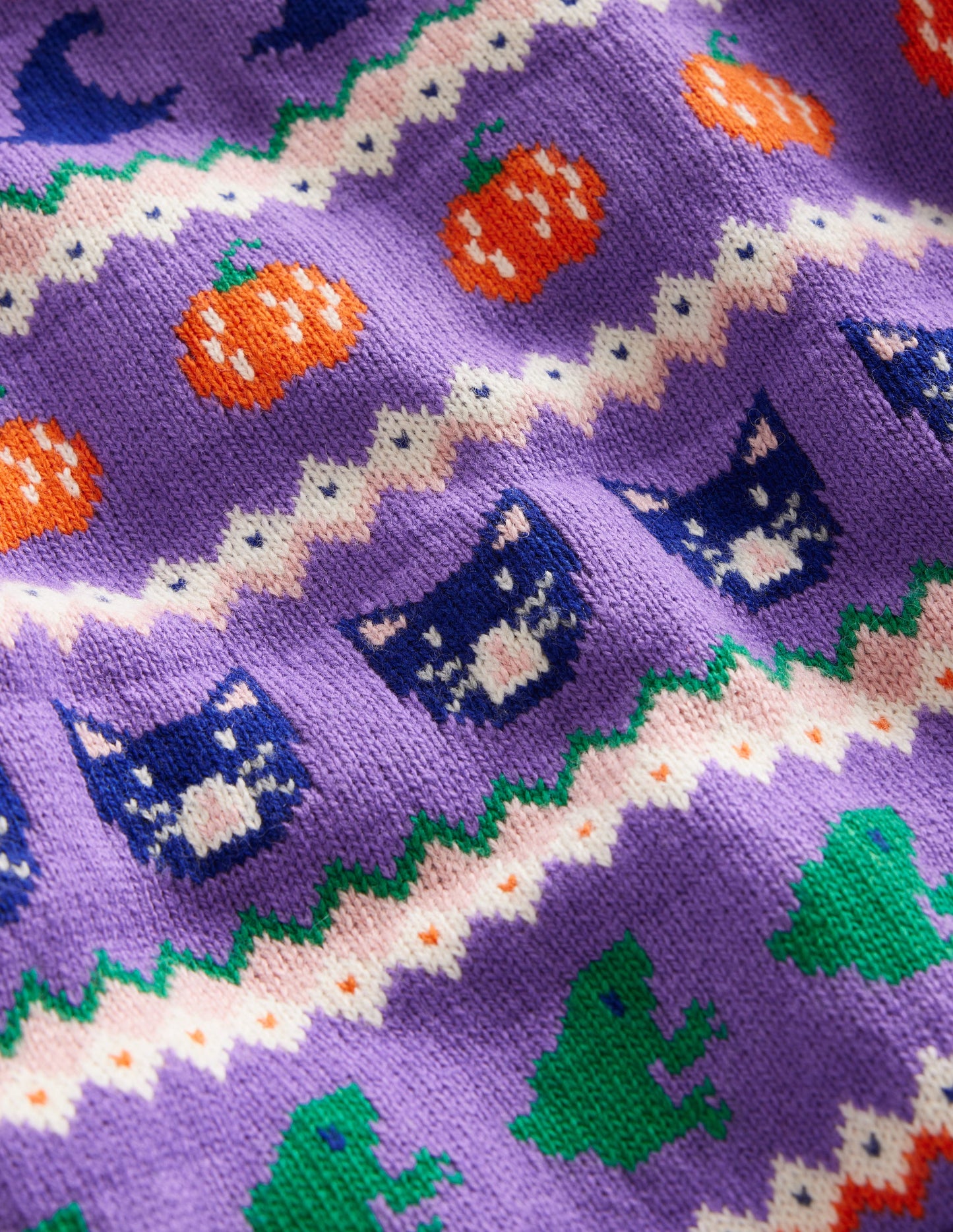 Edie Fair Isle Cardigan-Aster Purple Halloween