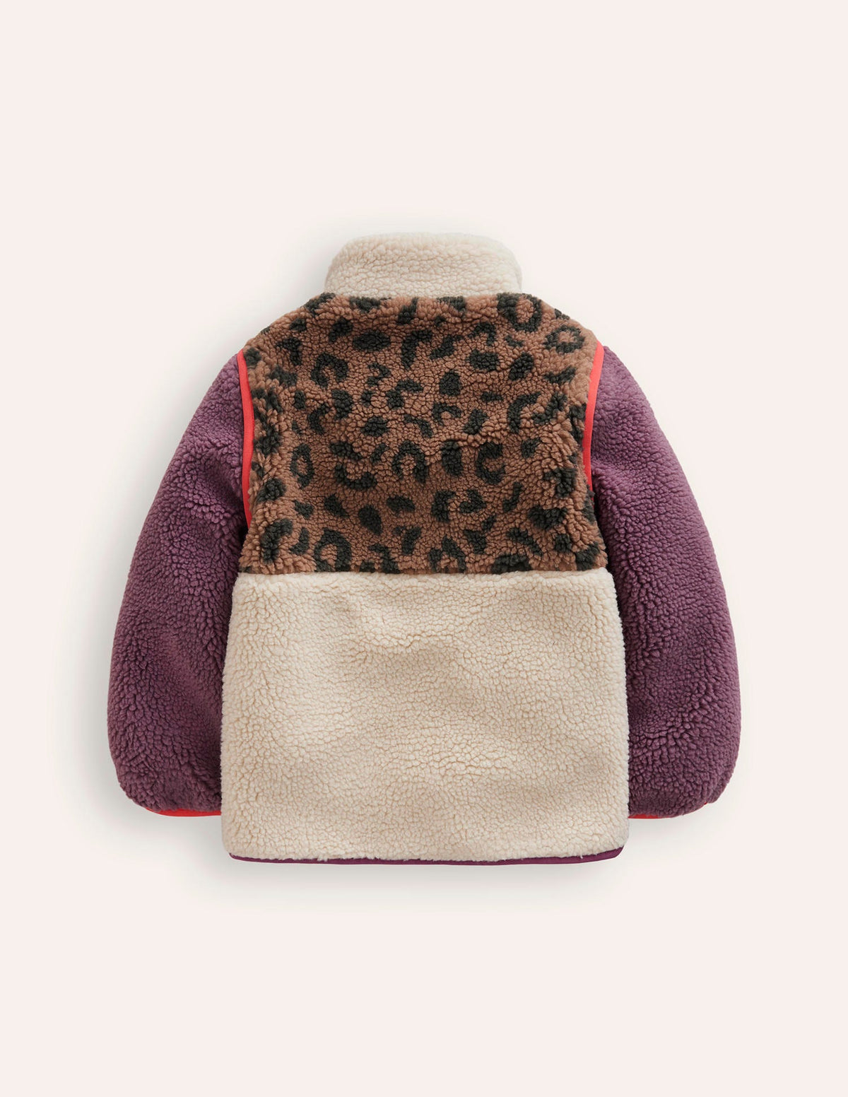 2-in-1 Borg Jacket-Leopard/ Aster Purple - Image 2