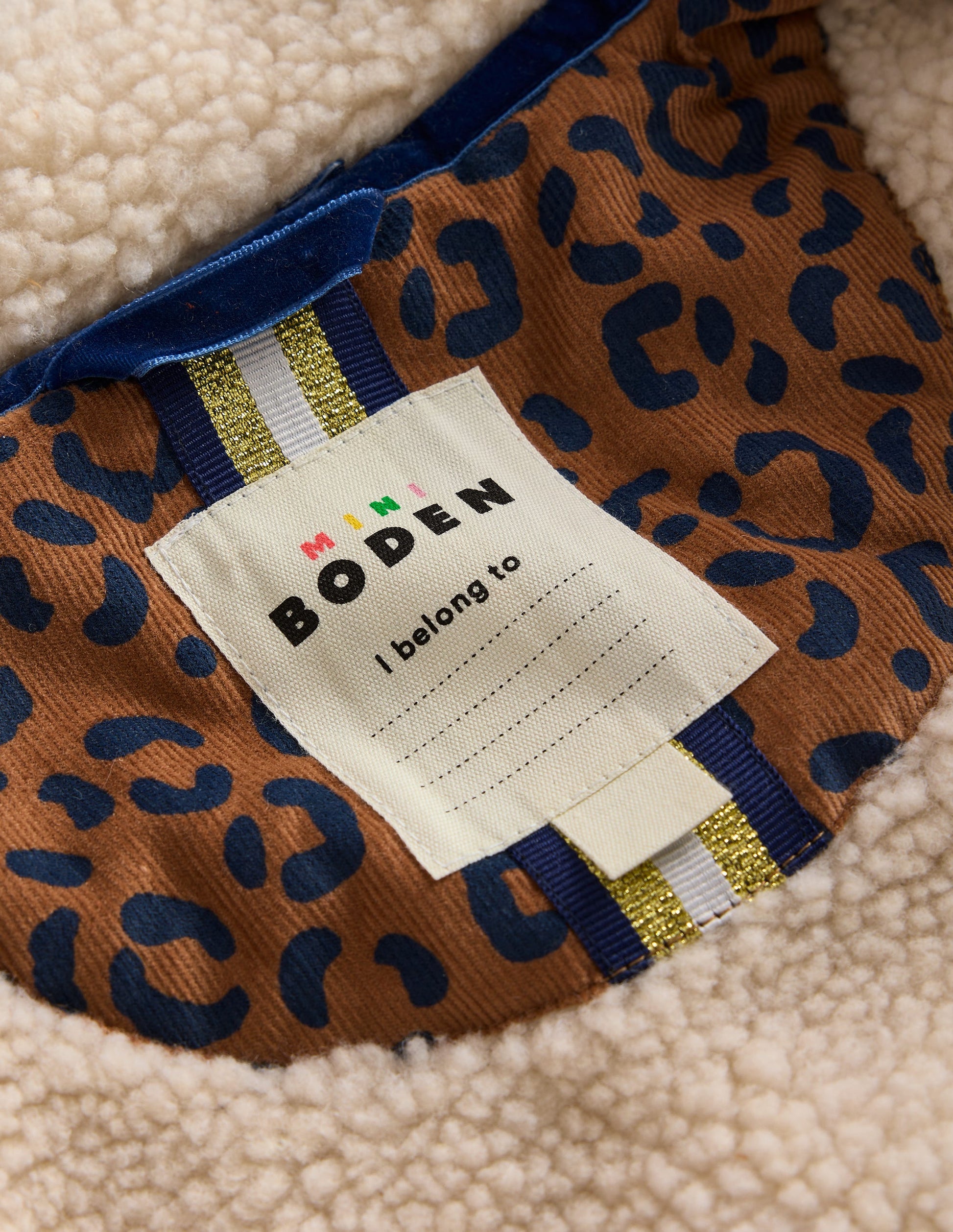 Borg Collared Cord Jacket-Tan Leopard Print-4