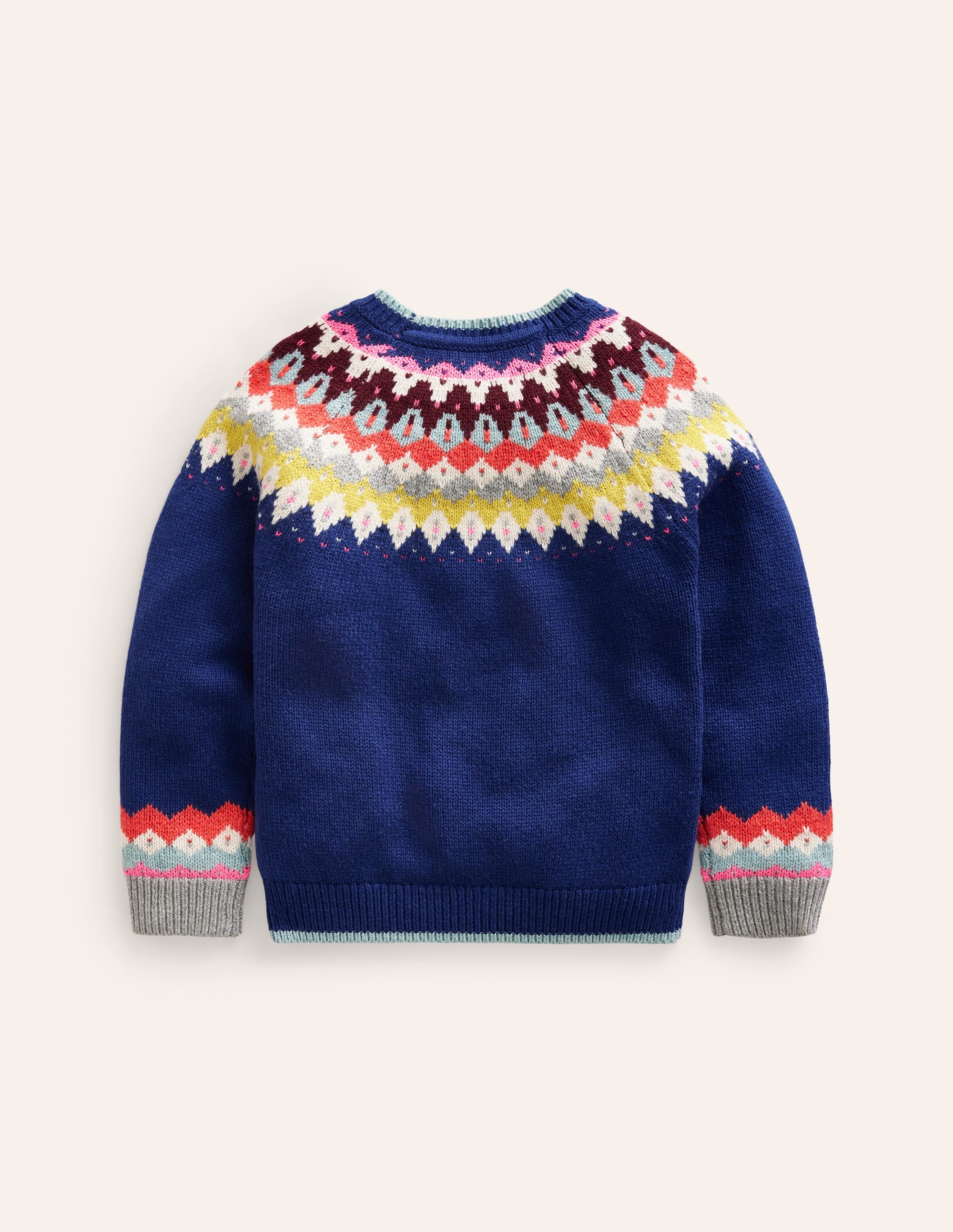 Eleanor Fair Isle Jumper-Sapphire Blue - Image 2