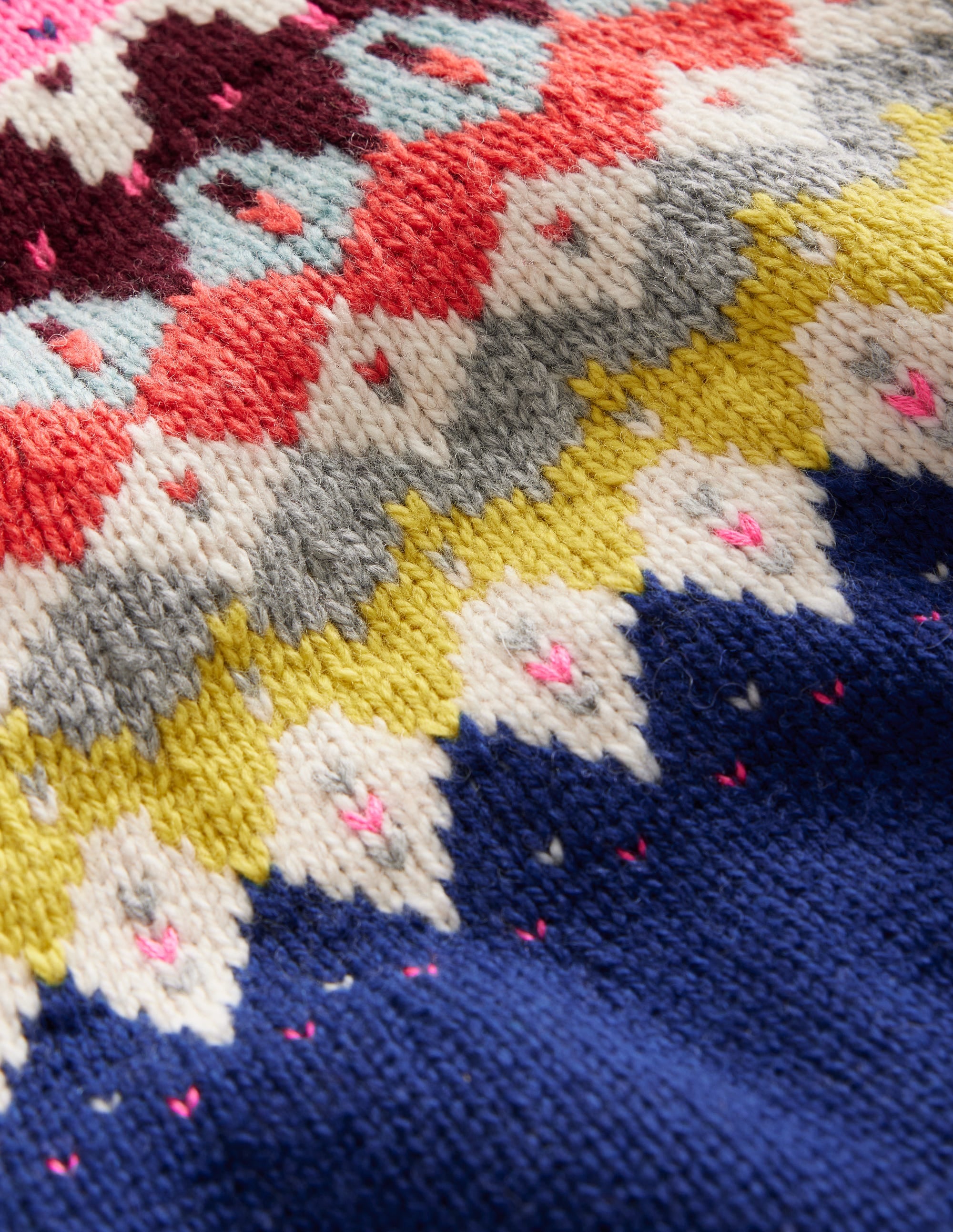 Eleanor Fair Isle Jumper-Sapphire Blue - Image 3