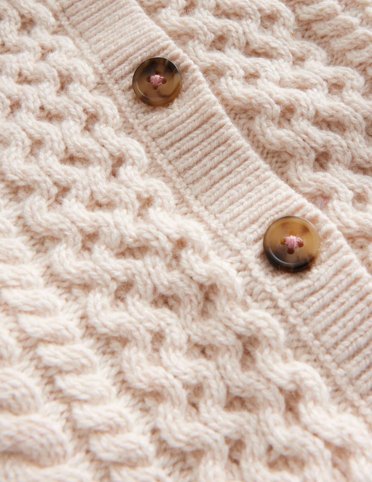 Heritage Cable Cardigan-Ecru - Image 3