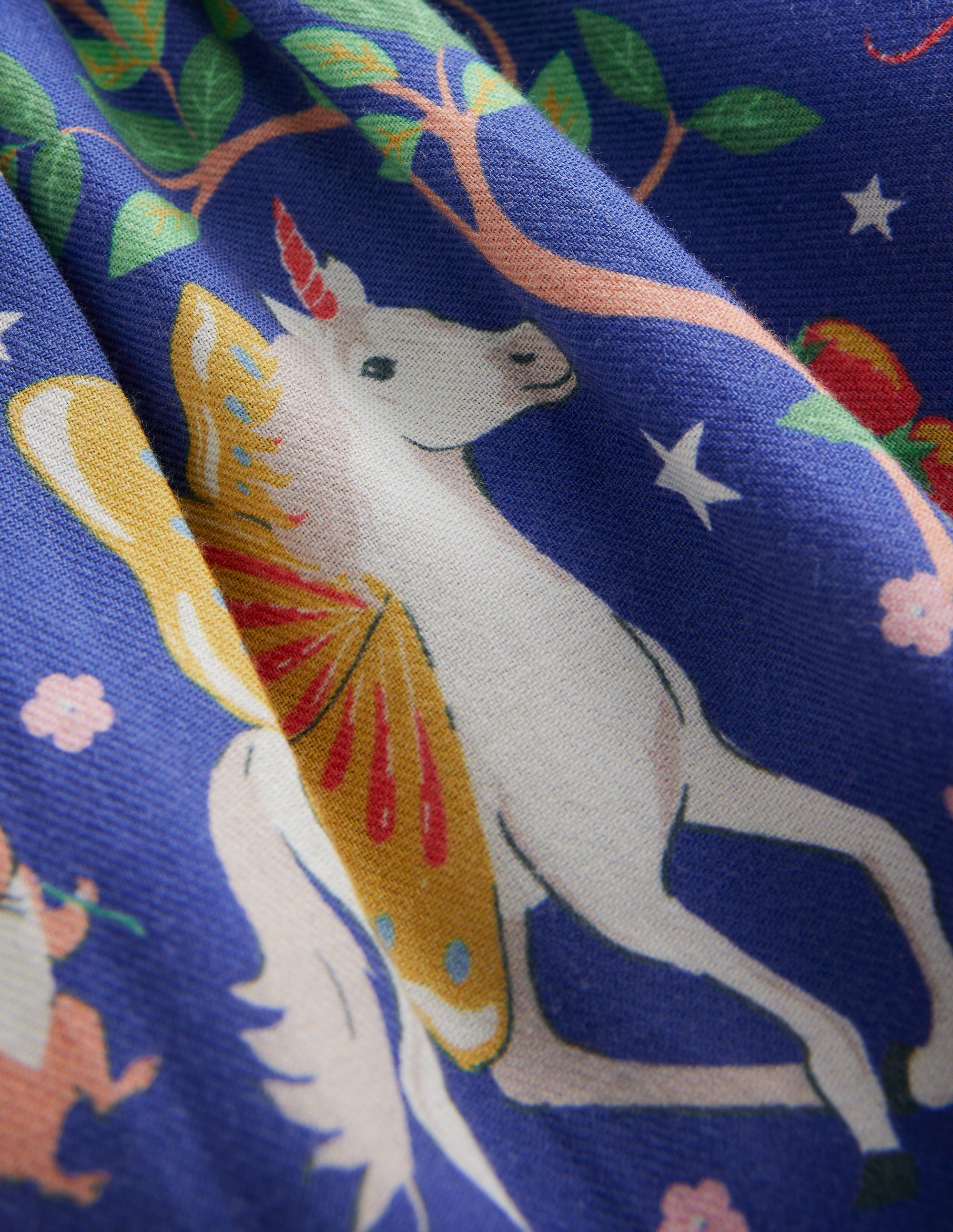 Printed Pull-On Twirly Skirt-Blue Enchanted Unicorn - Image 3