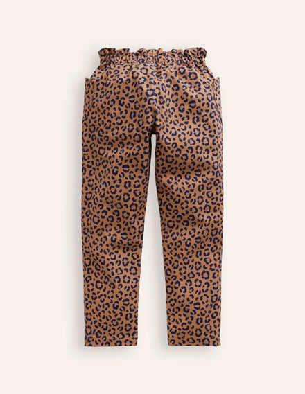 Heart Pocket Pull On Pants-Leopard