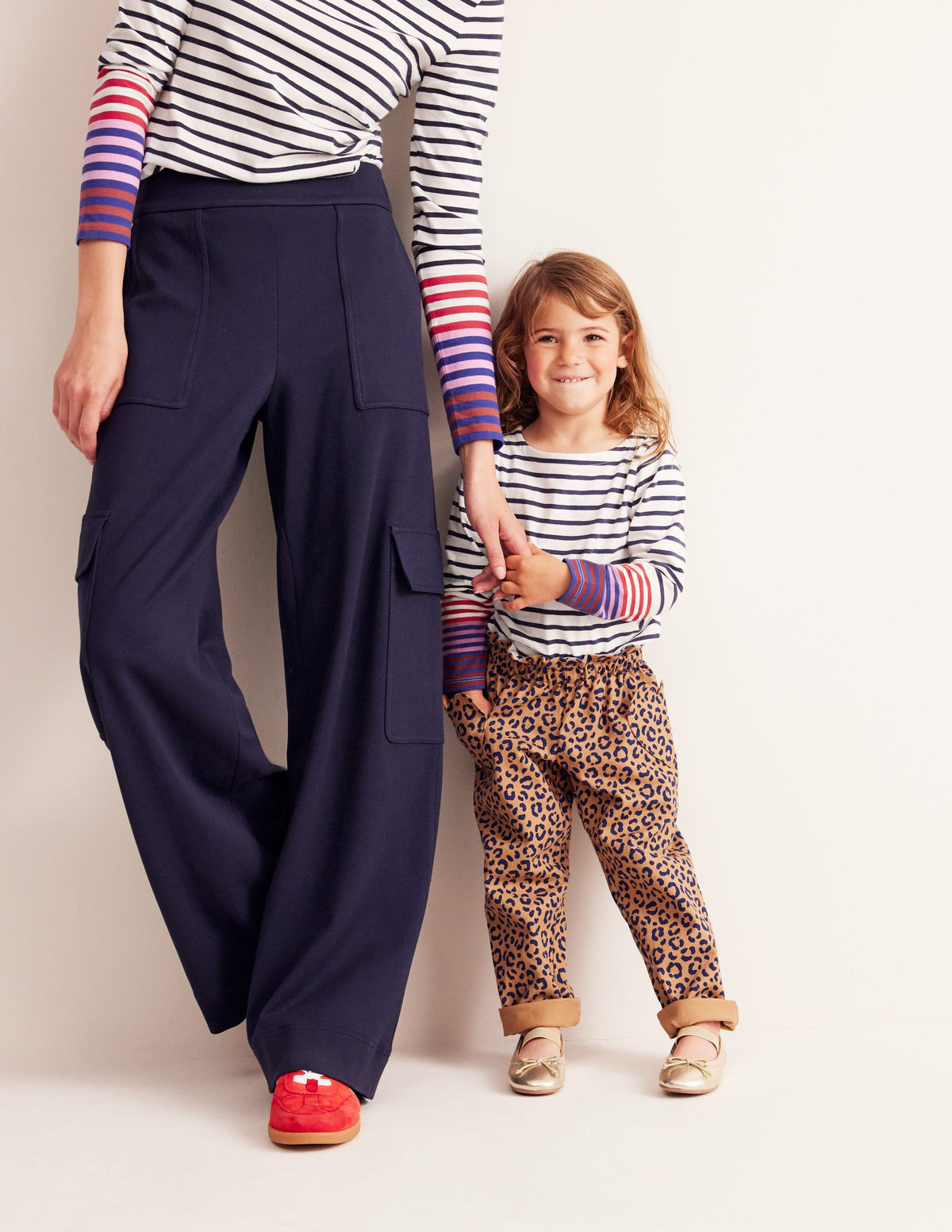 Heart Pocket Pull On Pants-Leopard - Image 3