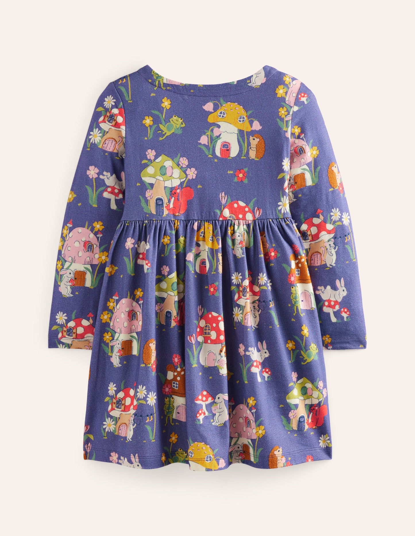 Long-Sleeved Fun Jersey Dress-Starboard Toadstool Village