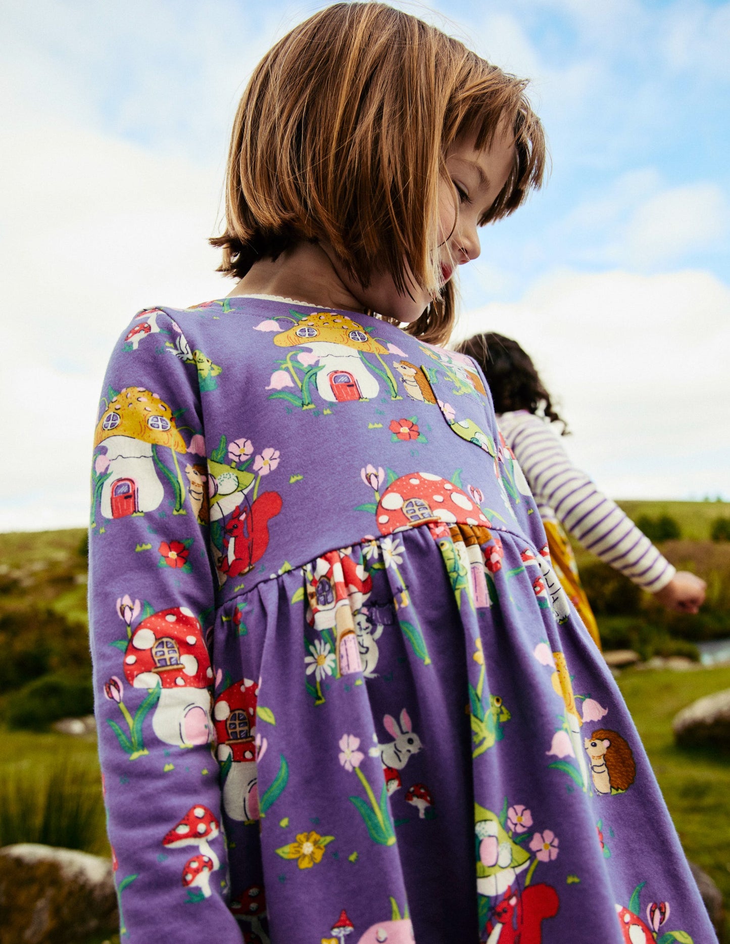 Long-Sleeved Fun Jersey Dress-Starboard Toadstool Village