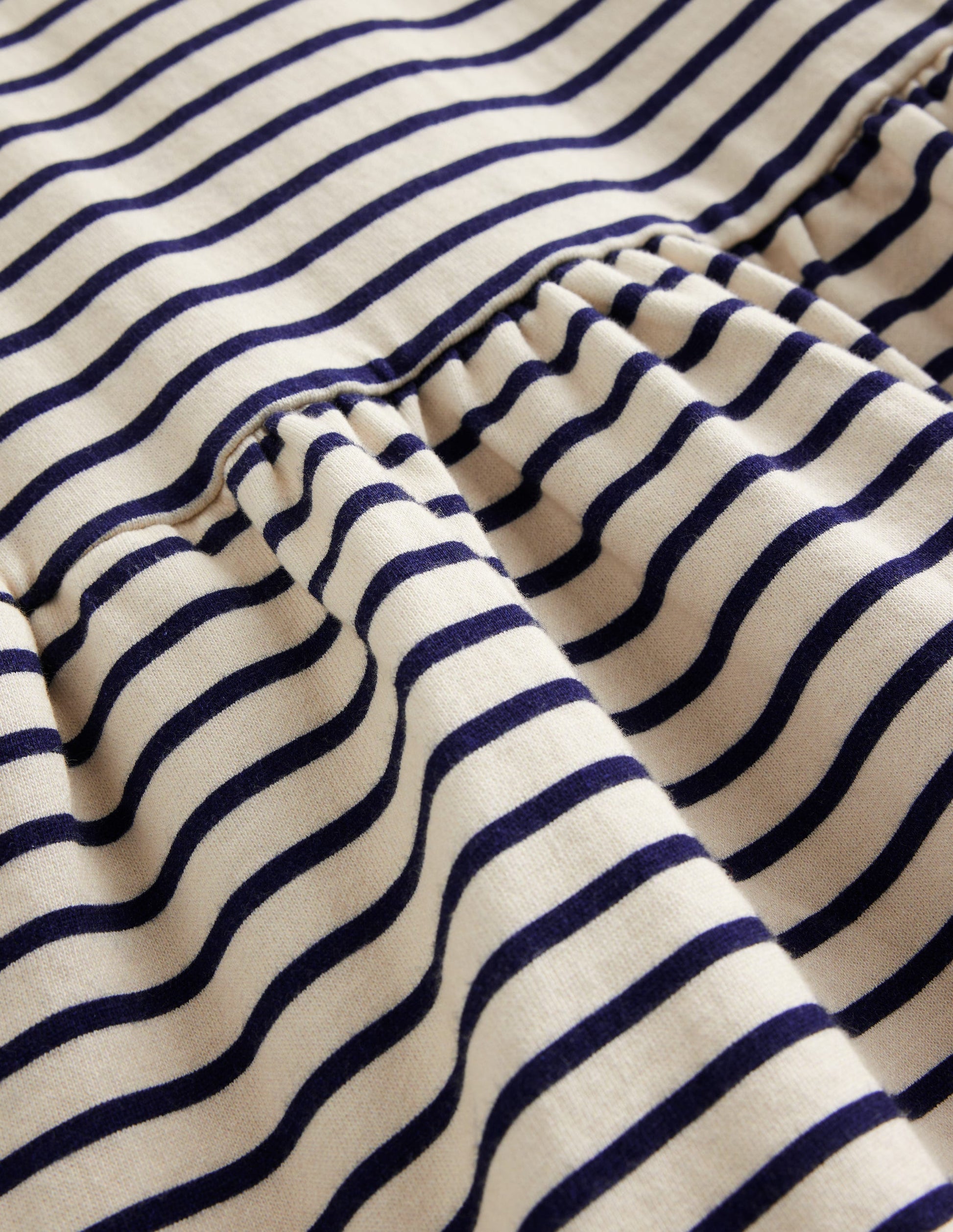 Loopback Sweatshirt Dress-White/ College Navy Stripe-3