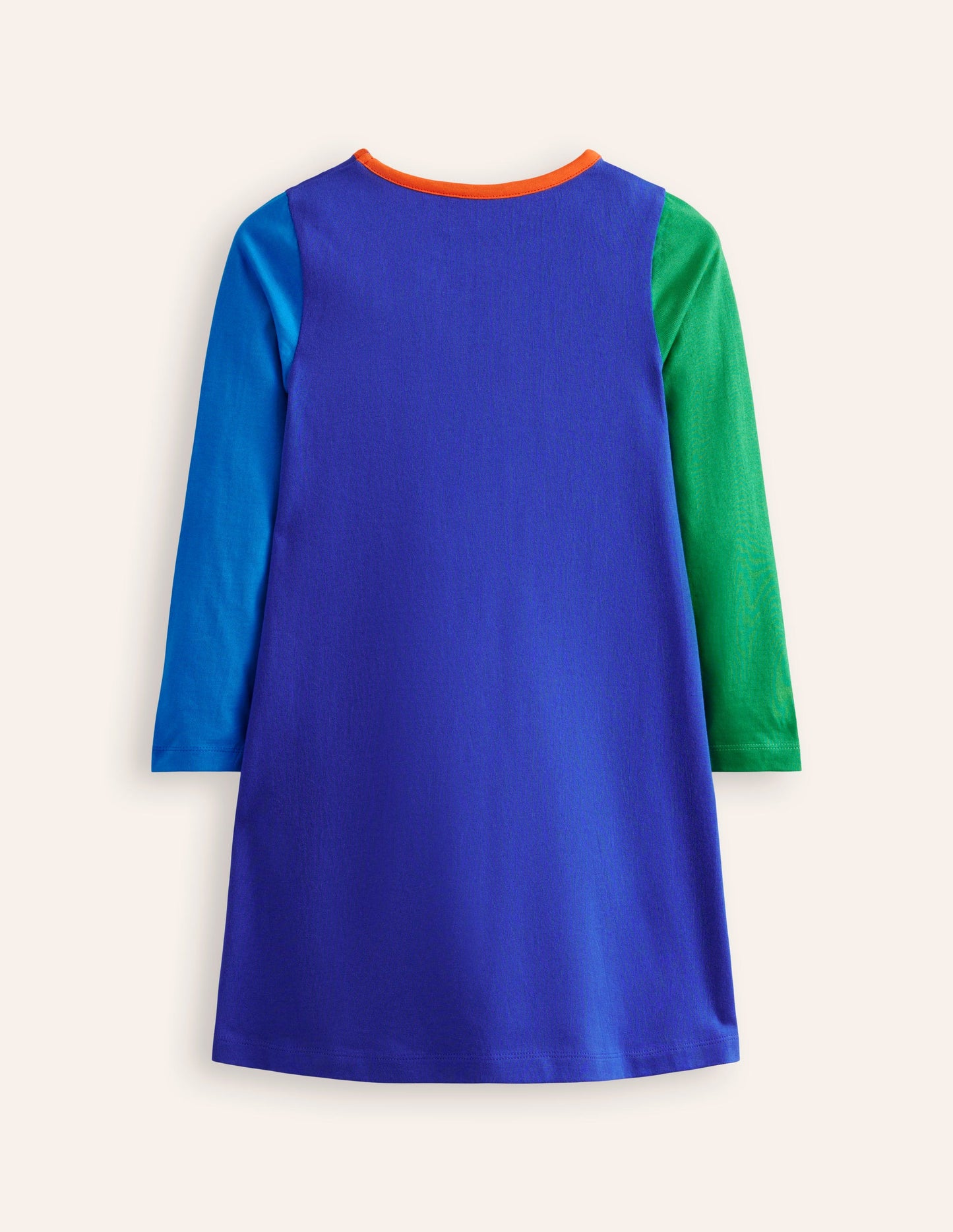 Elsie Big Appliqué Dress-Blue Back to School Pockets