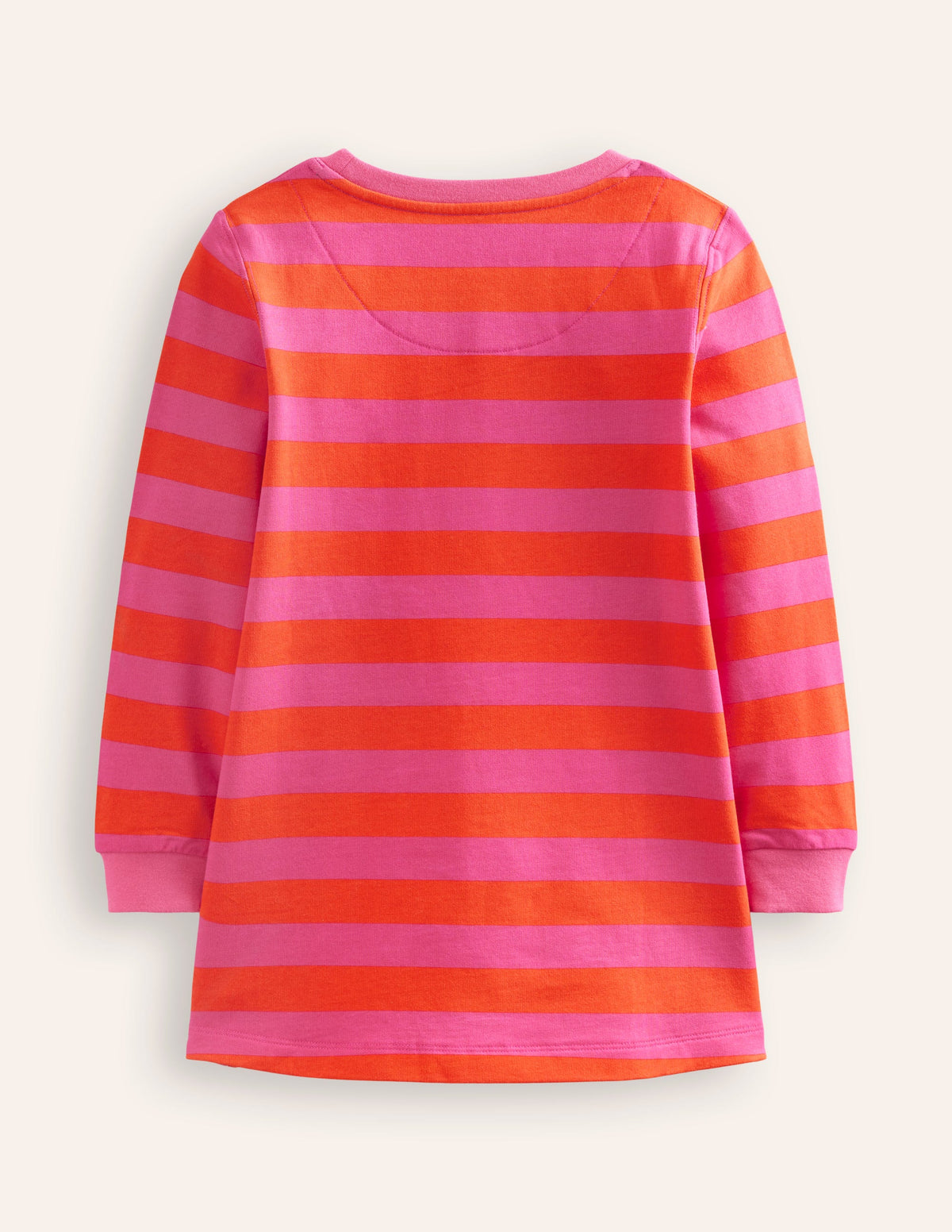 Ida Sweatshirt Appliqué Dress-Bright Pink/Terracotta Ghosts - Image 2