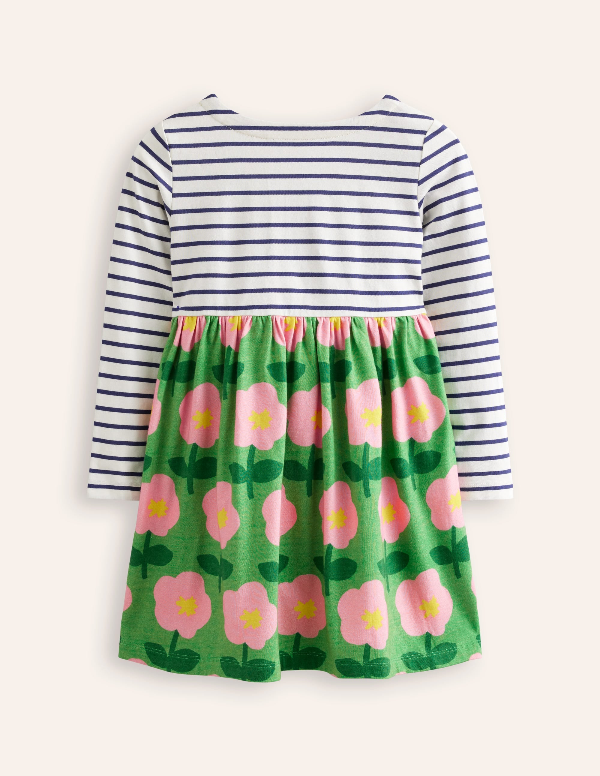 Hotchpotch Jersey Dress-Rich Emerald Cut Out Flower - Image 2