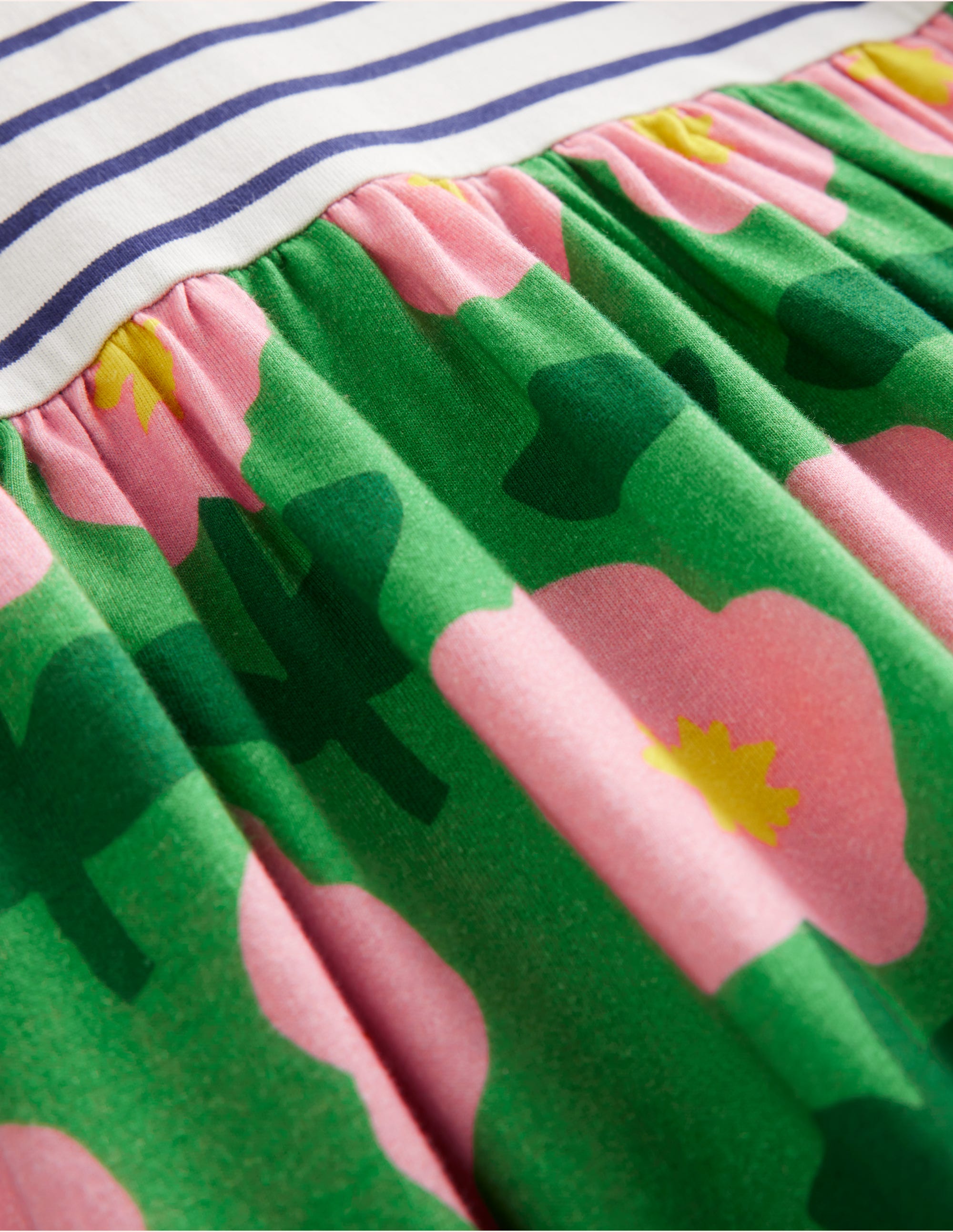 Hotchpotch Jersey Dress-Rich Emerald Cut Out Flower - Image 3