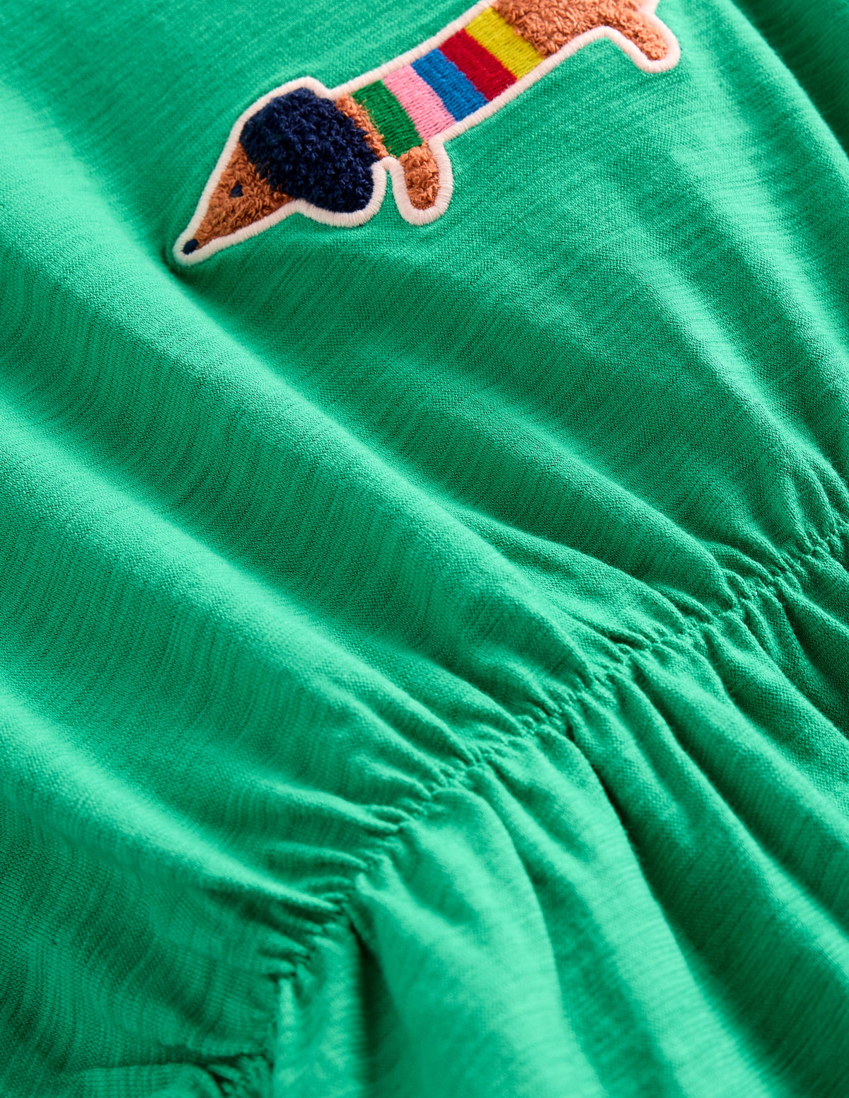 Raglan Logo Dress-Topaz Green Sausage Dog - Image 3
