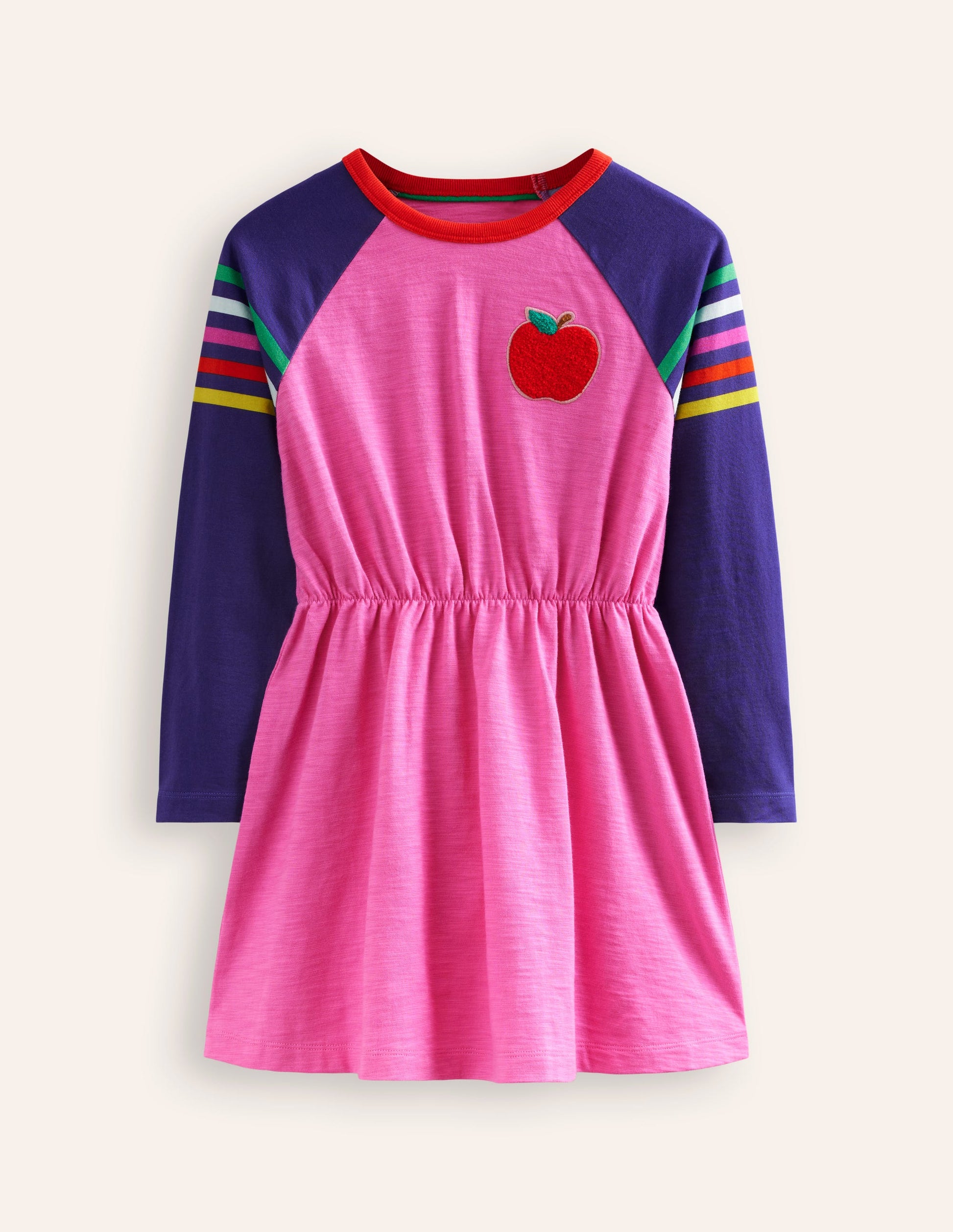 Raglan Logo Dress-Tickled Pink Apple-1