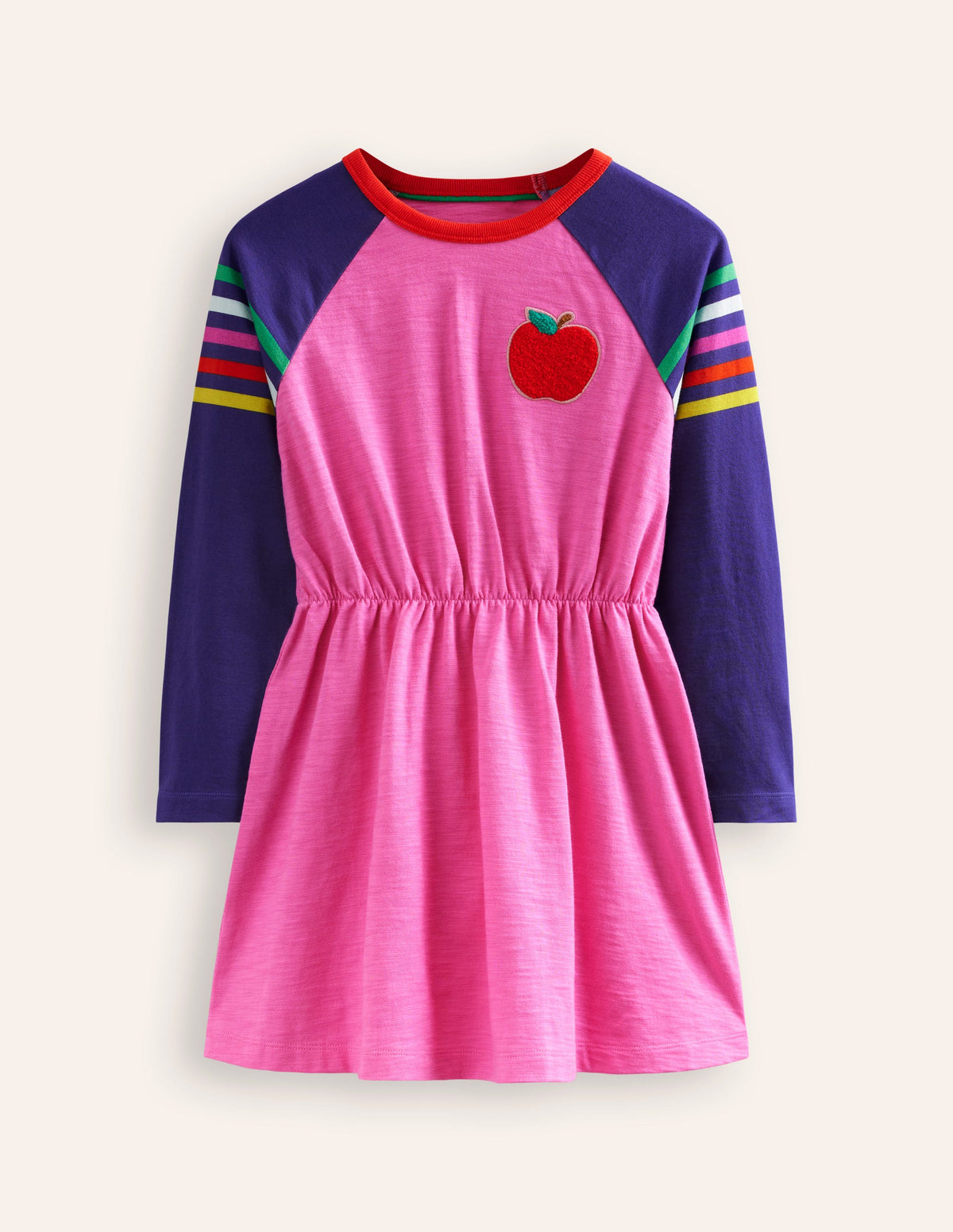 Raglan Logo Dress-Tickled Pink Apple - Image 1