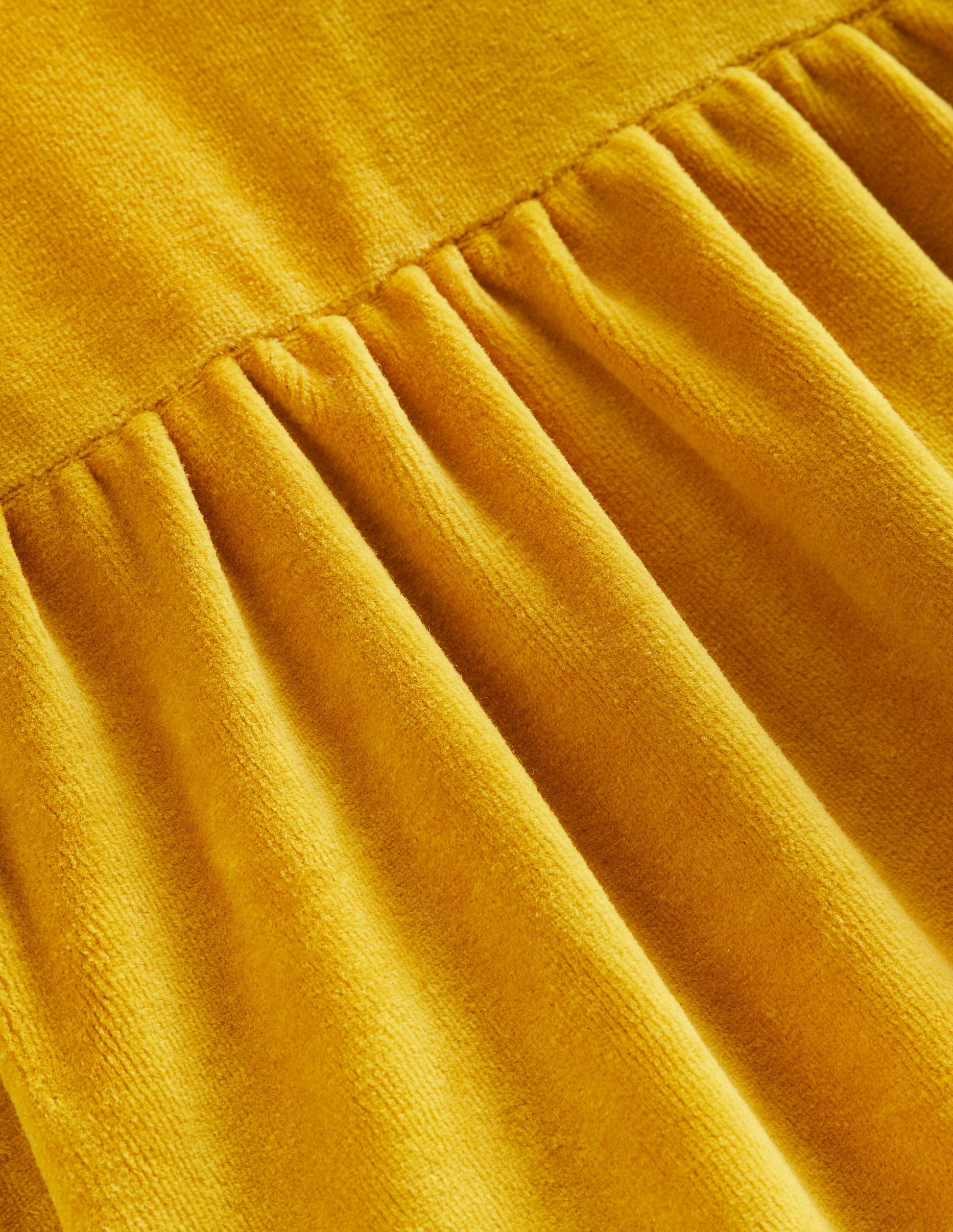 Tiered Velour Dress-Golden Palm-3