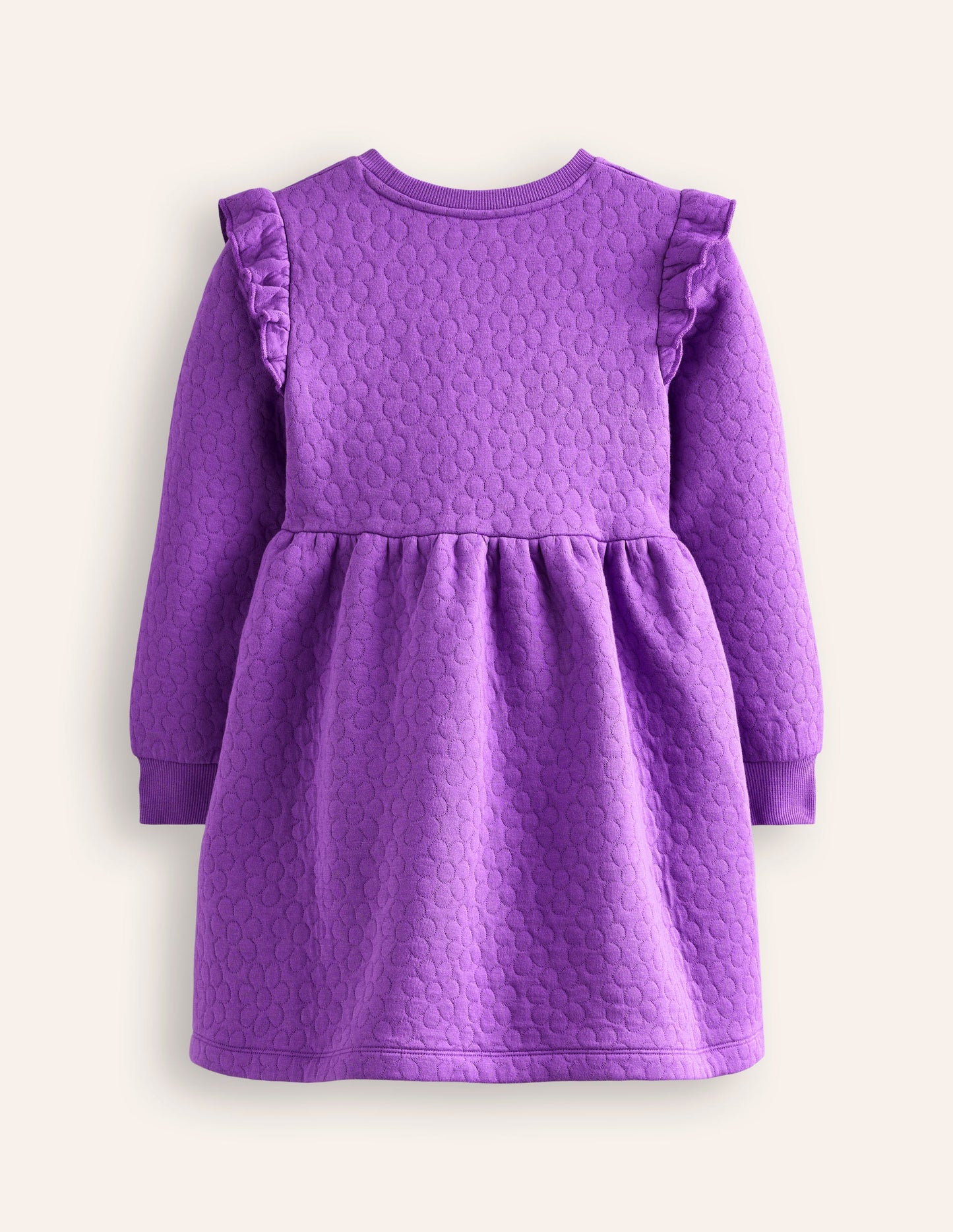 Aggie Flower Jacquard Dress-Purple Topaz