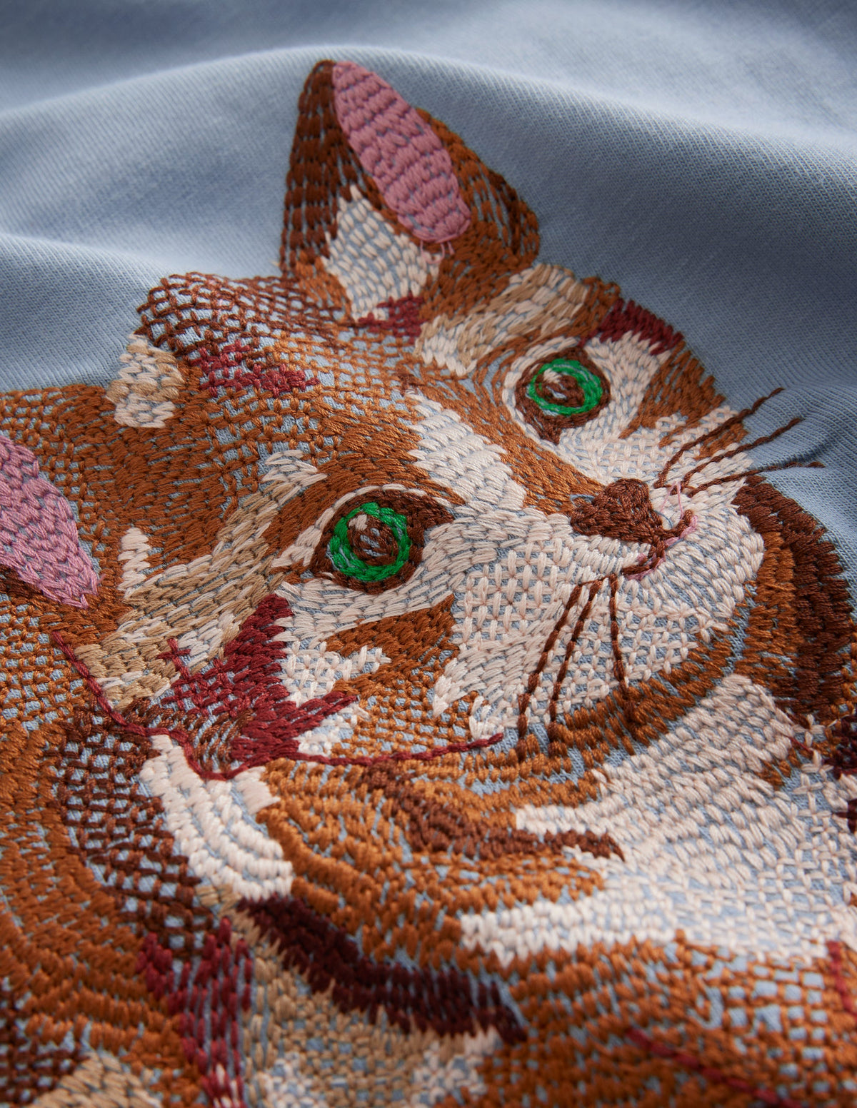 Superstitch T-Shirt-French Blue Cat - Image 3