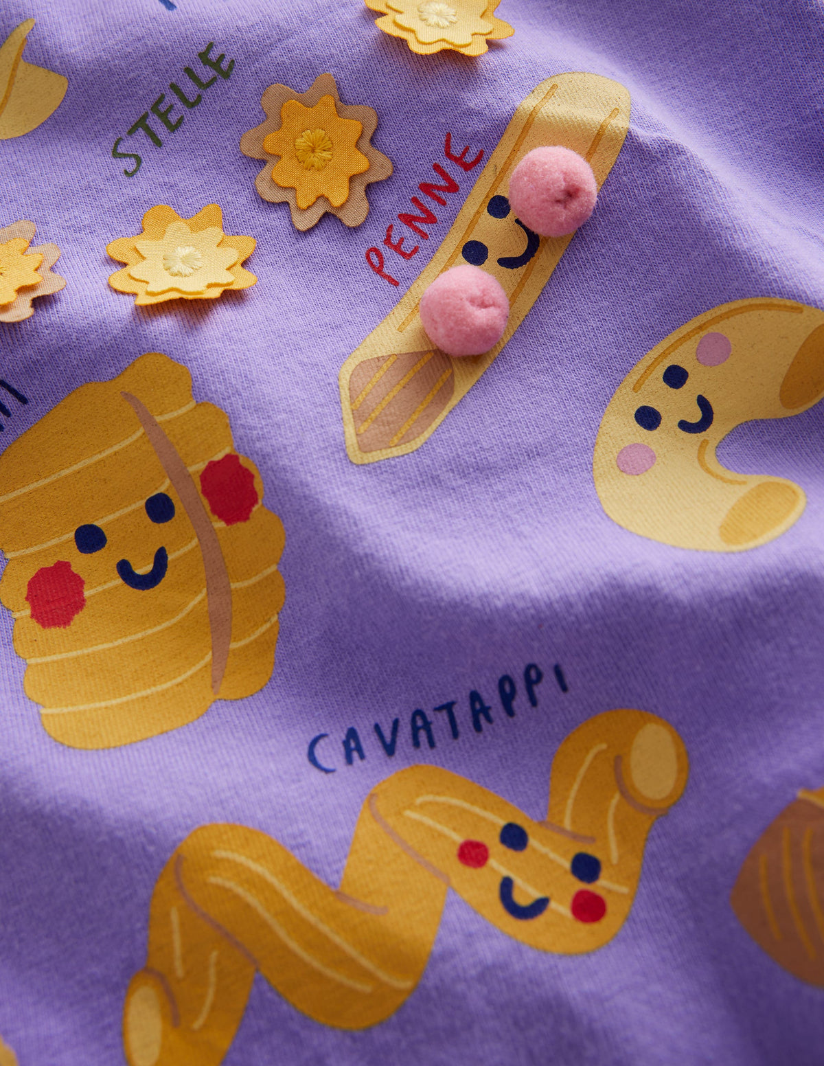 Printed Graphic T-Shirt-Aster Purple Pasta - Image 3