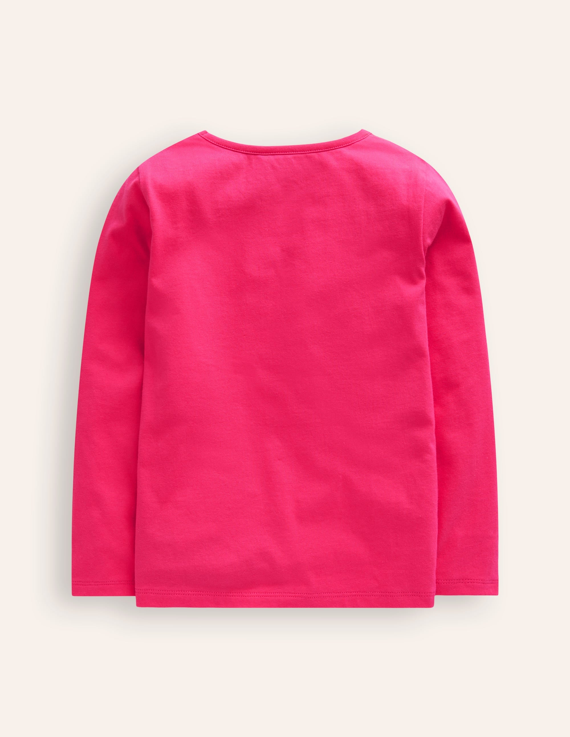 Appliqué Long Sleeve Top-Rose Pink Unicorn - Image 2