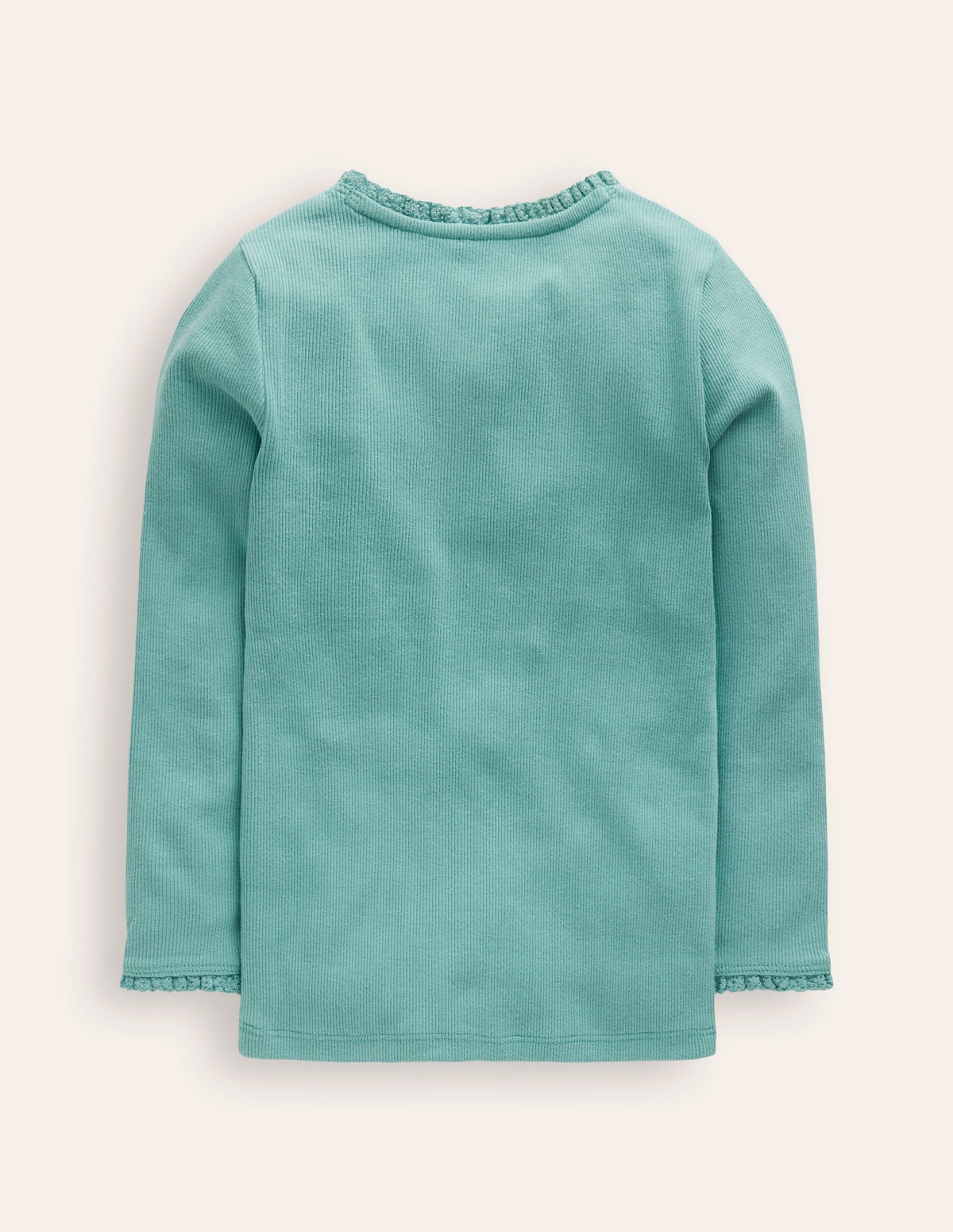 Ribbed Long Sleeve T-shirt-Brook Blue - Image 2