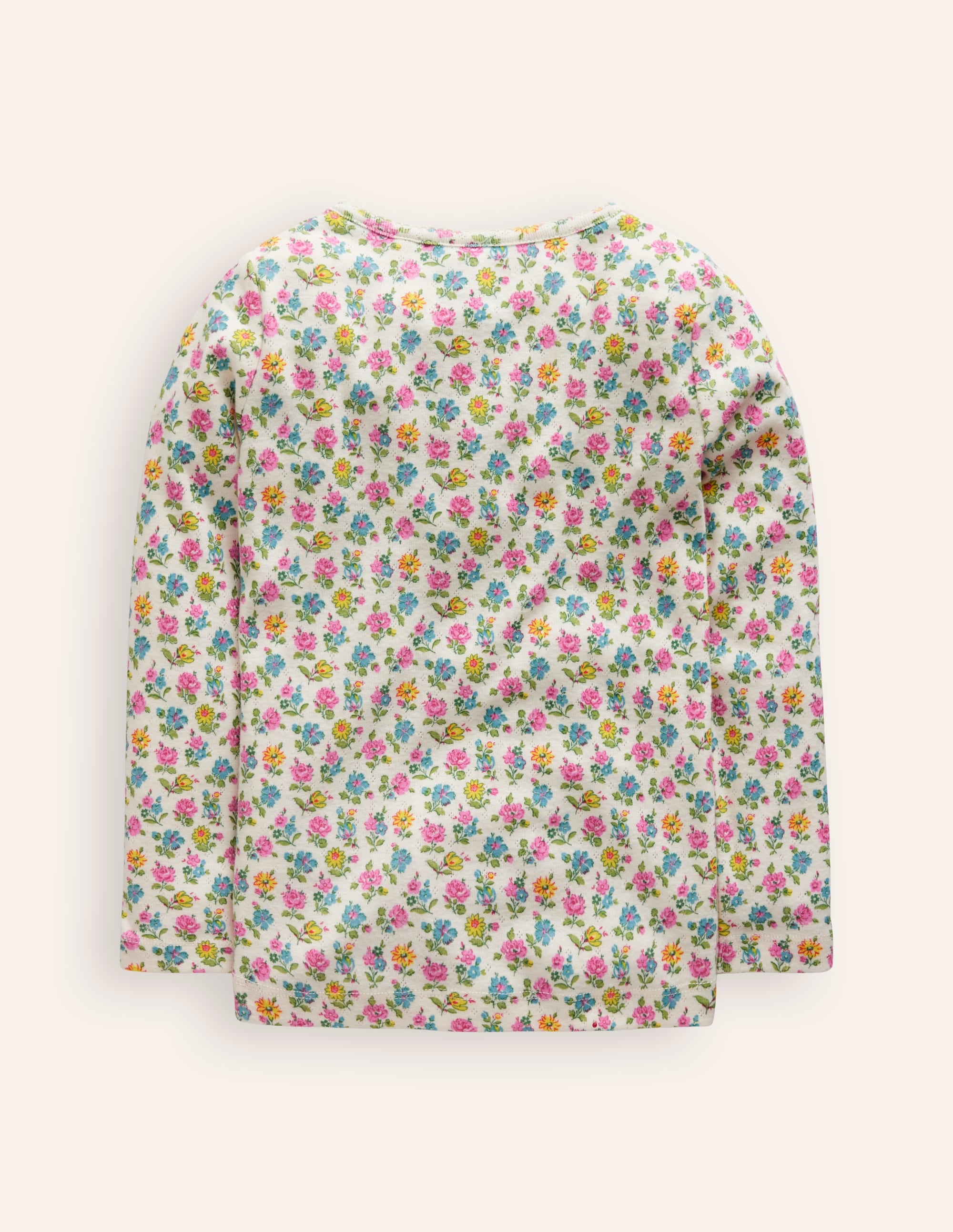 Henley Pointelle Top-Multi Tiny Floral - Image 2