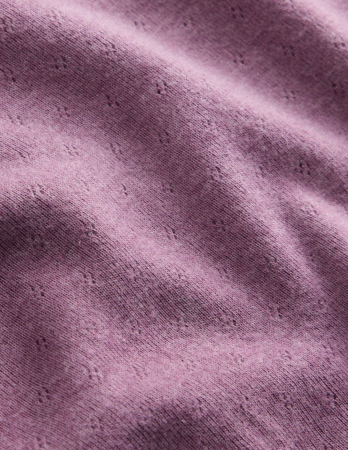 Long Sleeve Pointelle Top-Bramble Purple-3