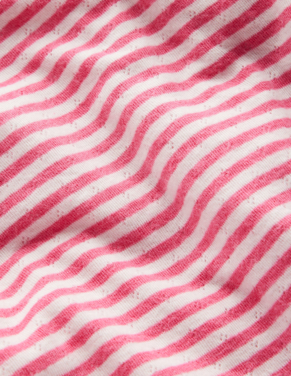 Long Sleeve Pointelle Top-Ivory/ Rose Petal Pink - Image 3